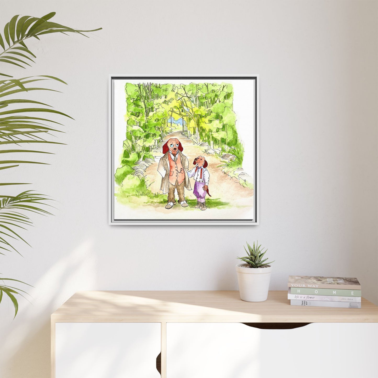 Dogi Fun Matte Canvas Framed