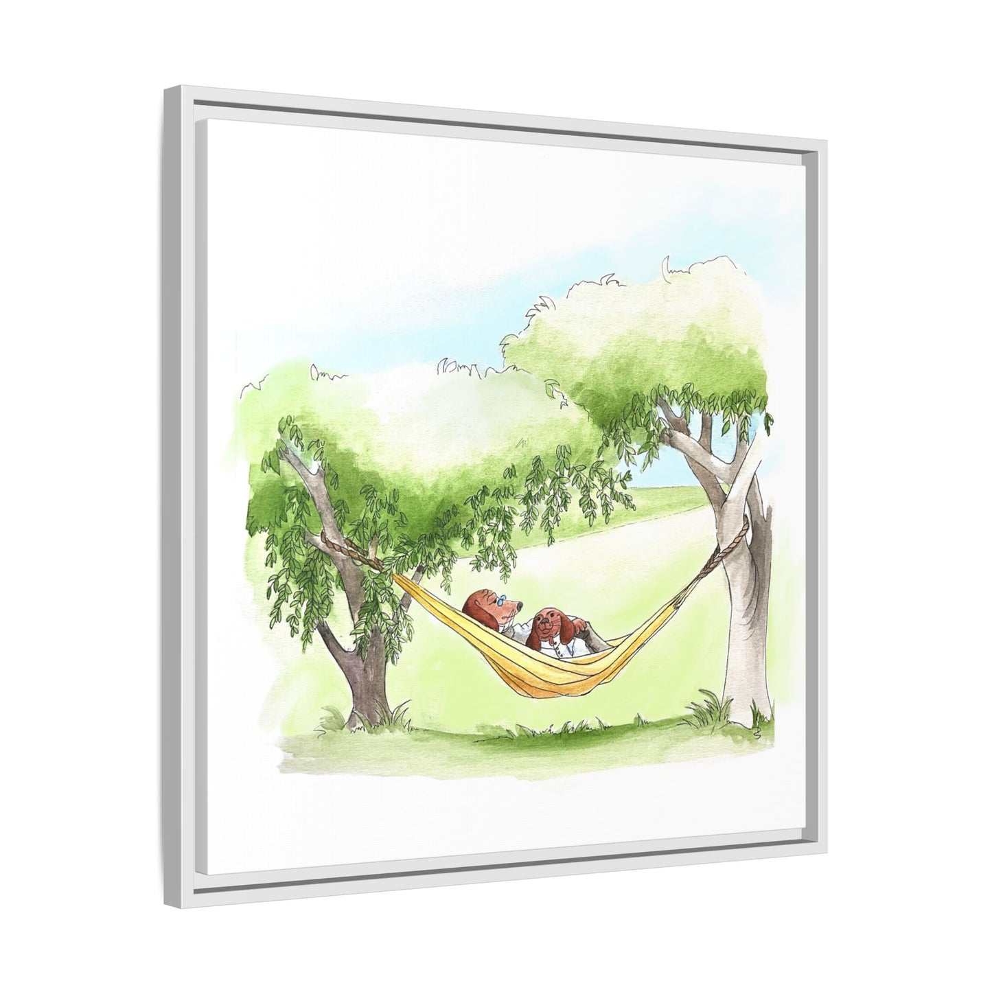 Dogi Fun Matte Canvas Framed