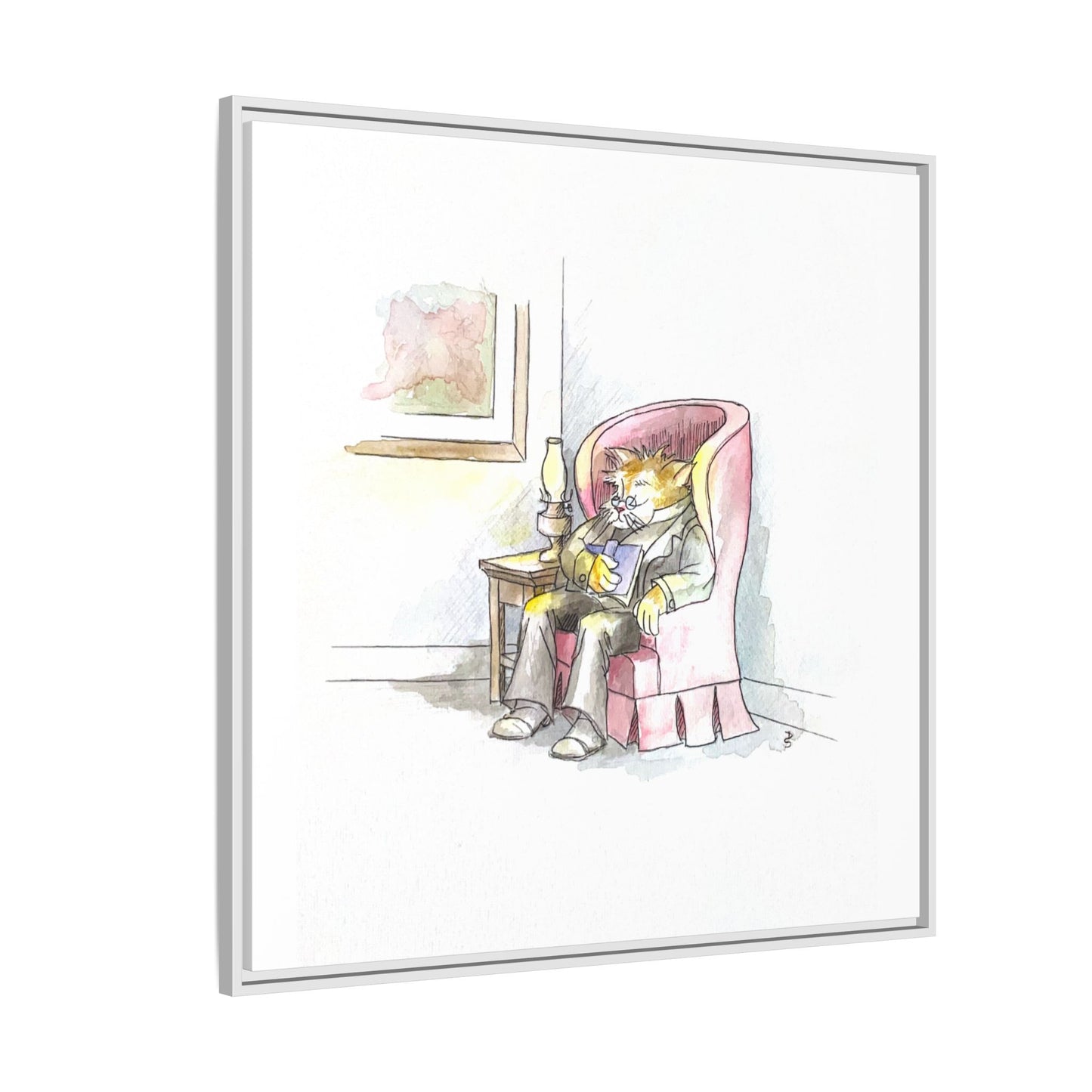 Kitty Fun Matte Canvas Framed