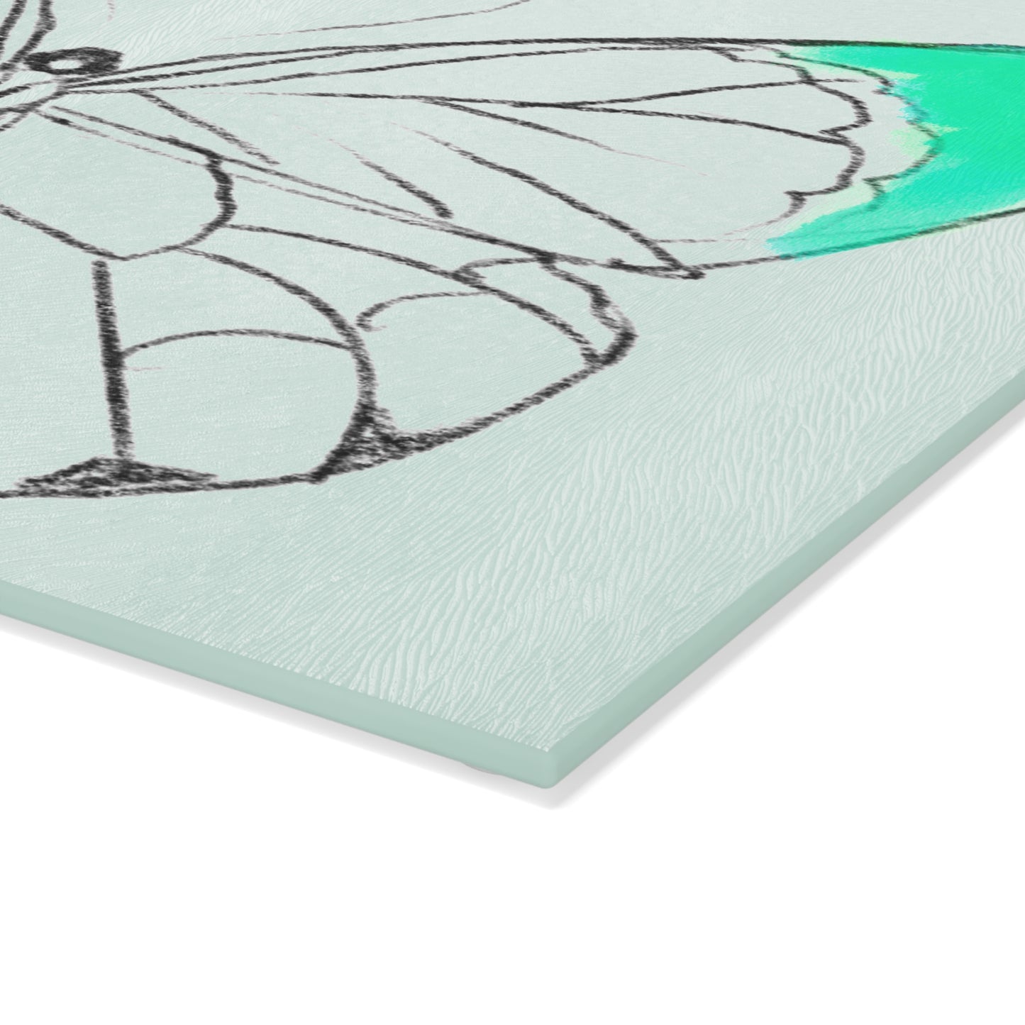 Chroma Glass Cutting Board Blue Green