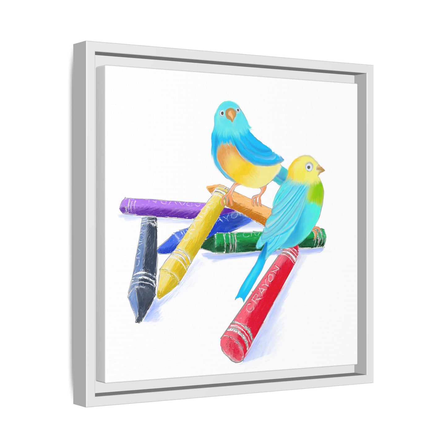 Jolly Birds Matte Canvas Framed