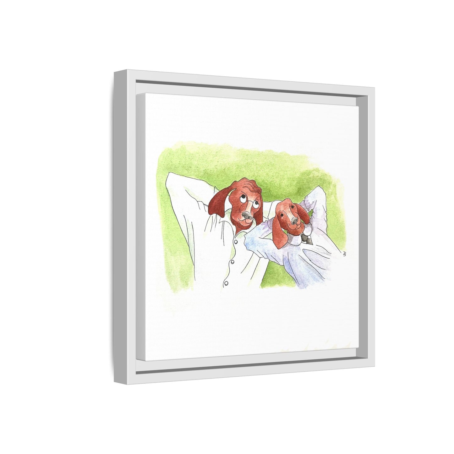 Dogi Fun Matte Canvas Framed