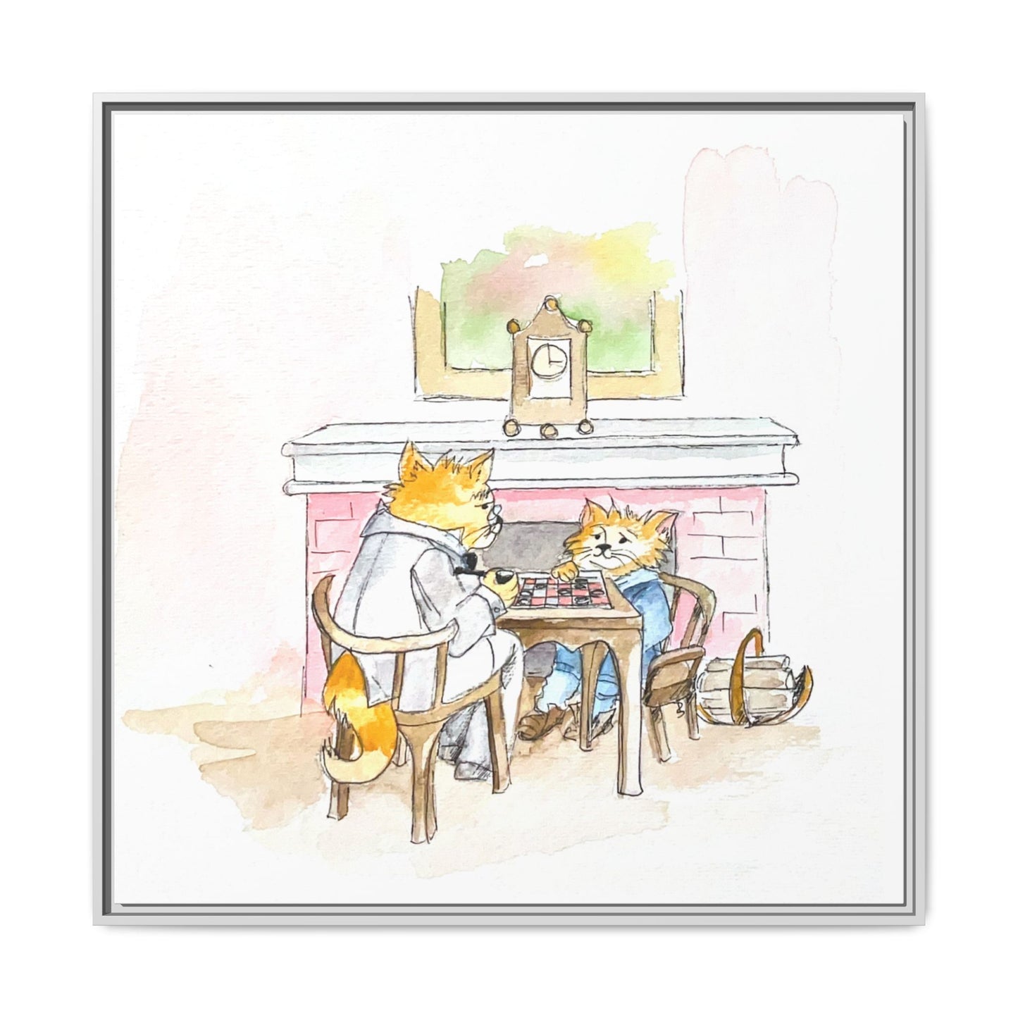 Kitty Fun Matte Canvas Framed