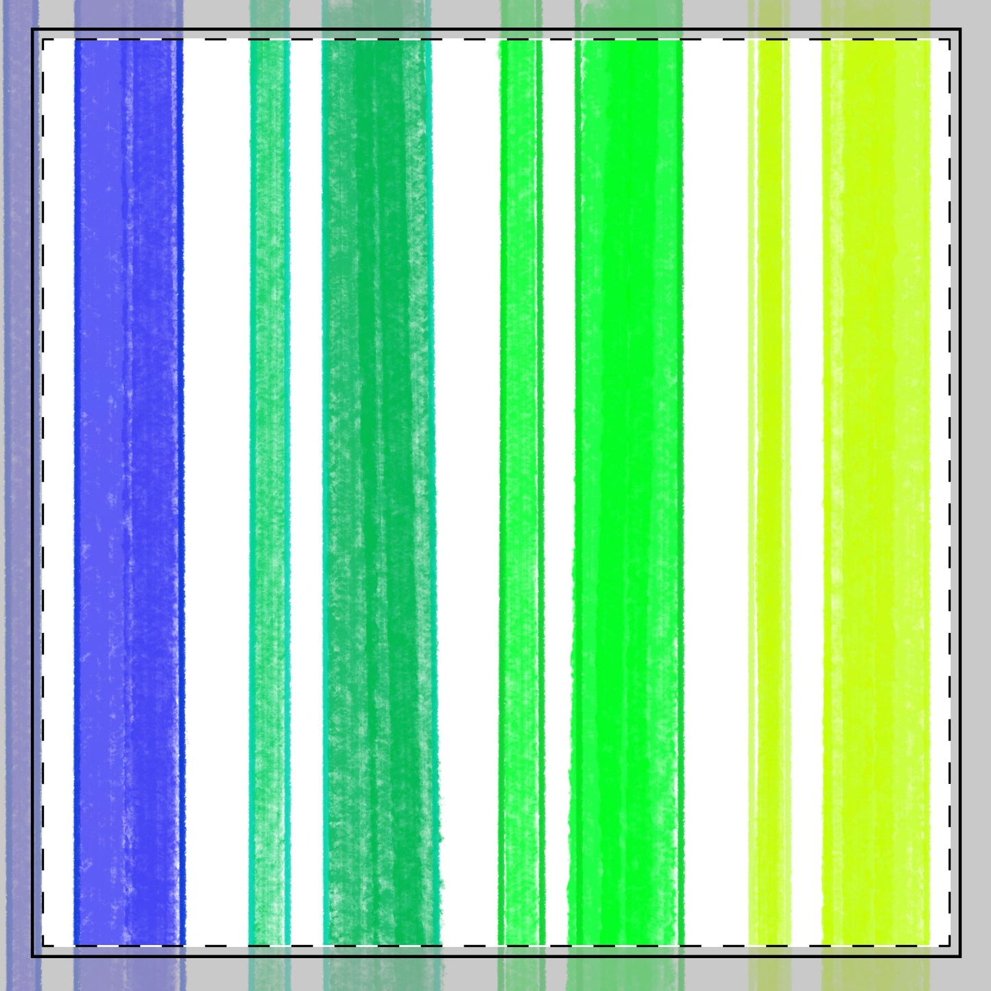 Butterfly Flutterstripe Cotton Twill Napkin, Blue, Green Cotton background (creamy white)