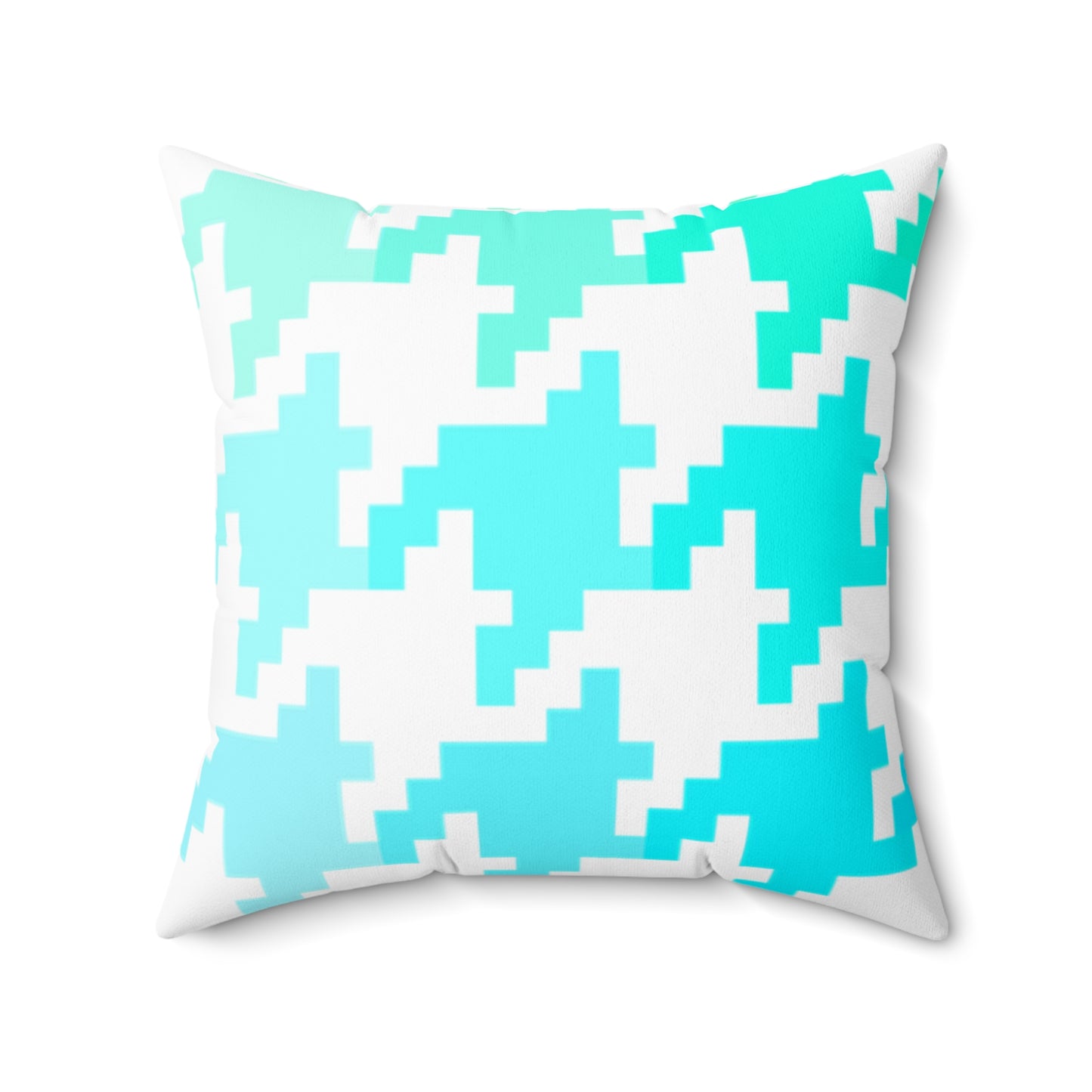 Hounds Tooth Fun Pillow Aqua/Blue