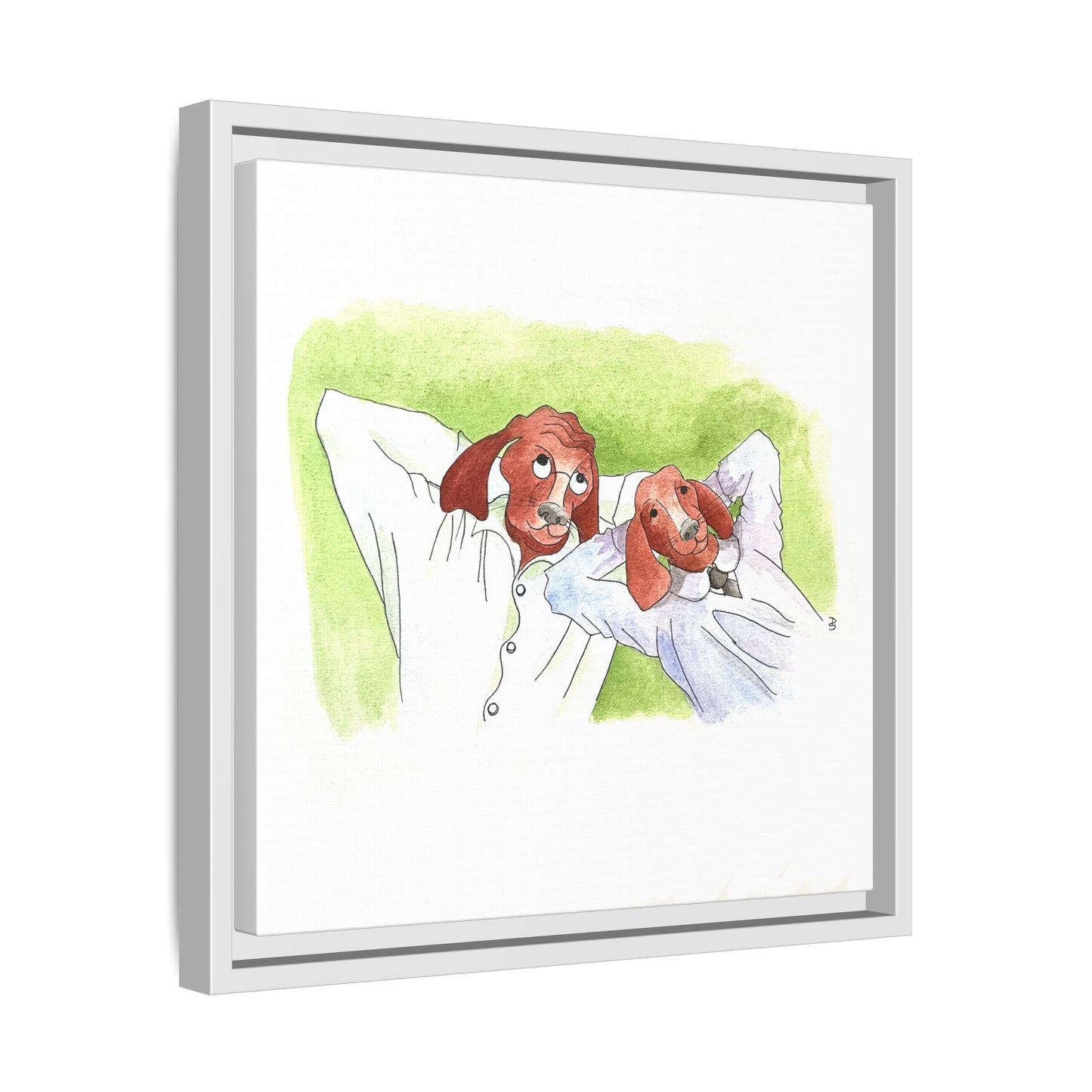 Dogi Fun Matte Canvas Framed