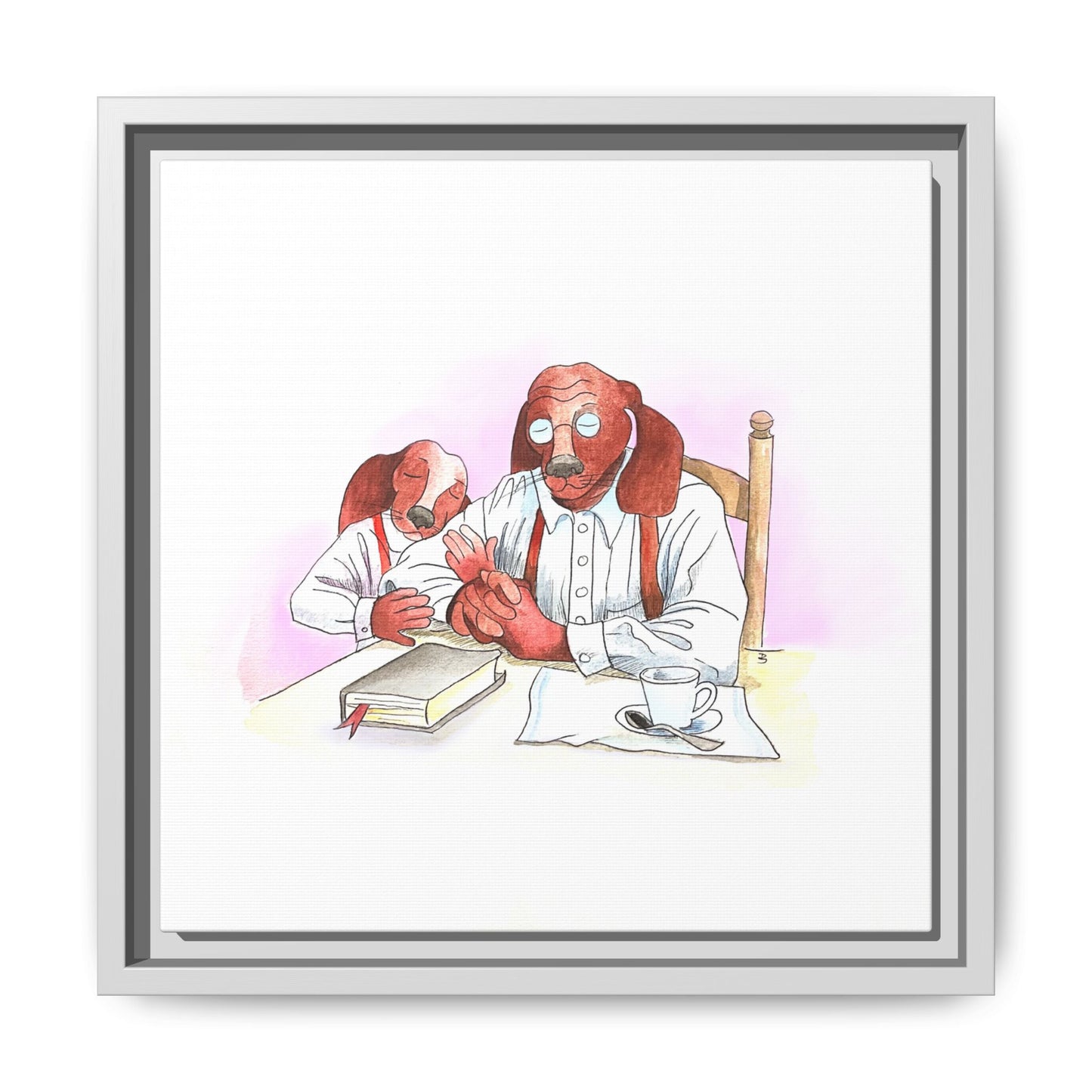 Dogi Fun Matte Canvas Framed