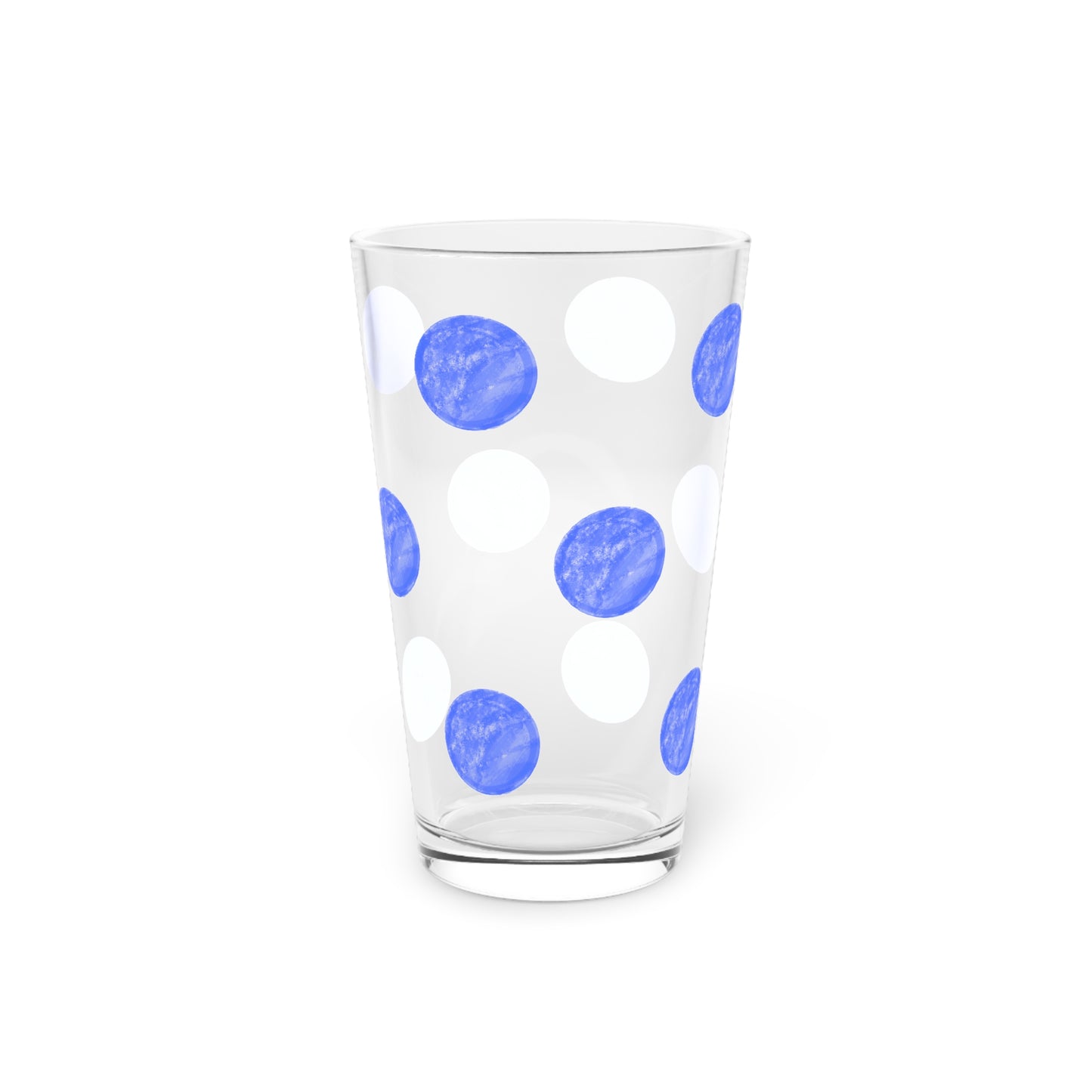 Polka Dot in Medium Blue, Pint Glass, 16oz