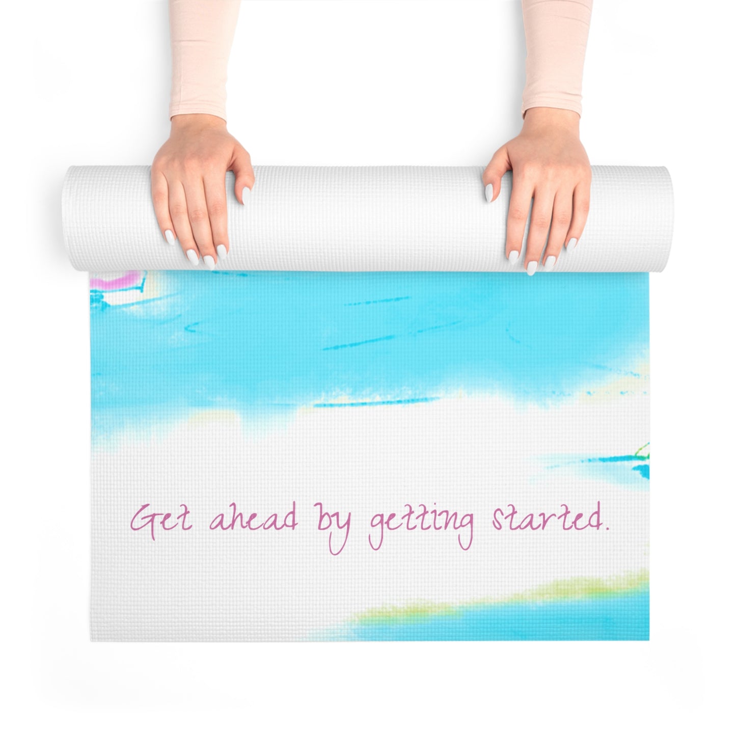Joyful Landscape Exercise Mat Get ahead by getting started