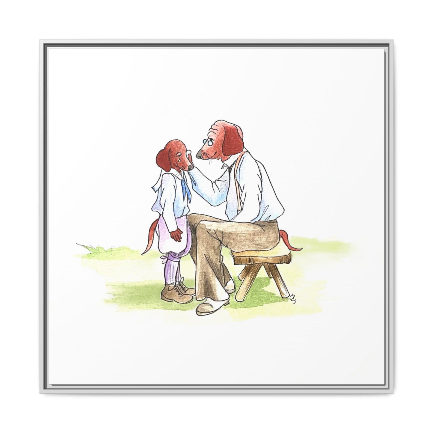 Dogi Fun Matte Canvas Framed