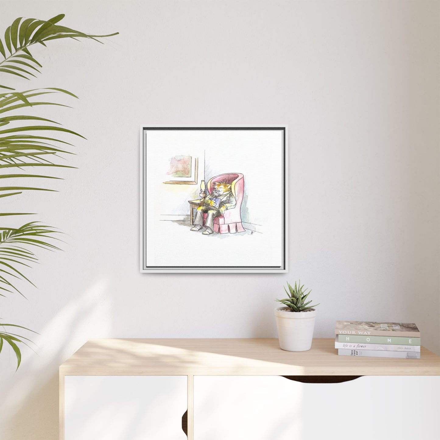 Kitty Fun Matte Canvas Framed