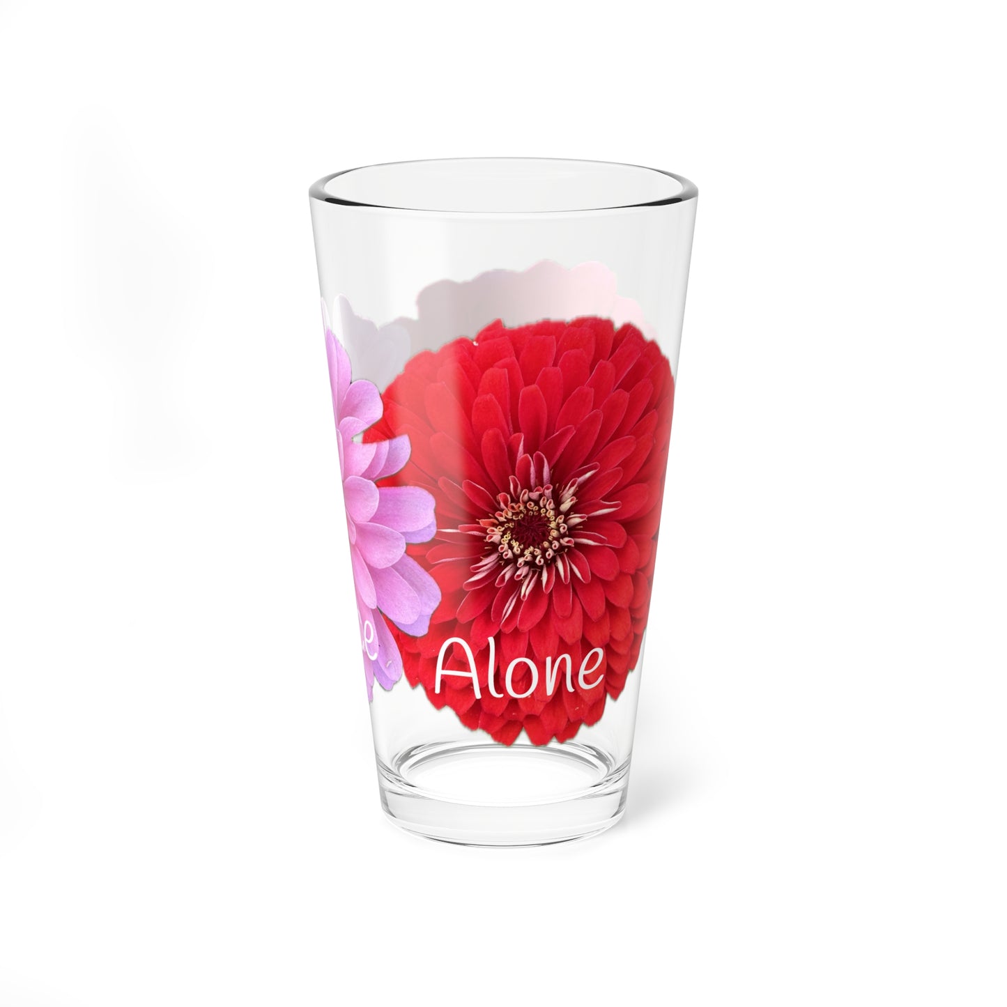Zinnia Pint Glass " By Grace Alone"