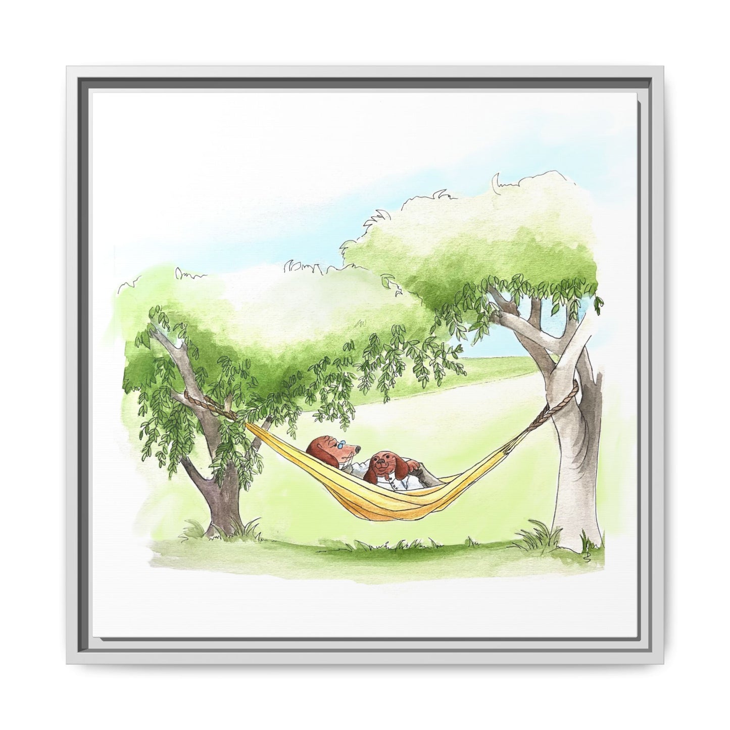 Dogi Fun Matte Canvas Framed