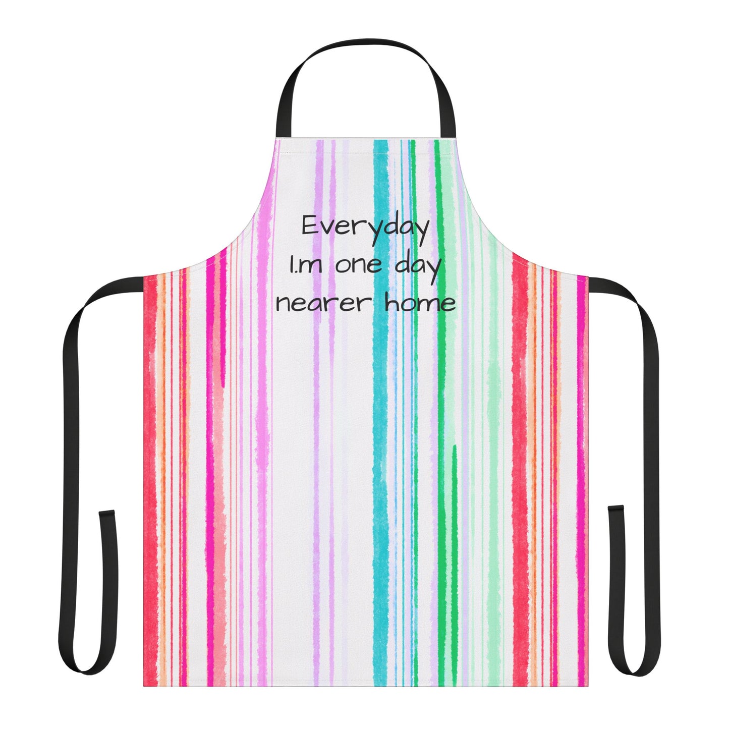 Watercolor Stripes Apron, 5-Color Straps Our Hearts our restless