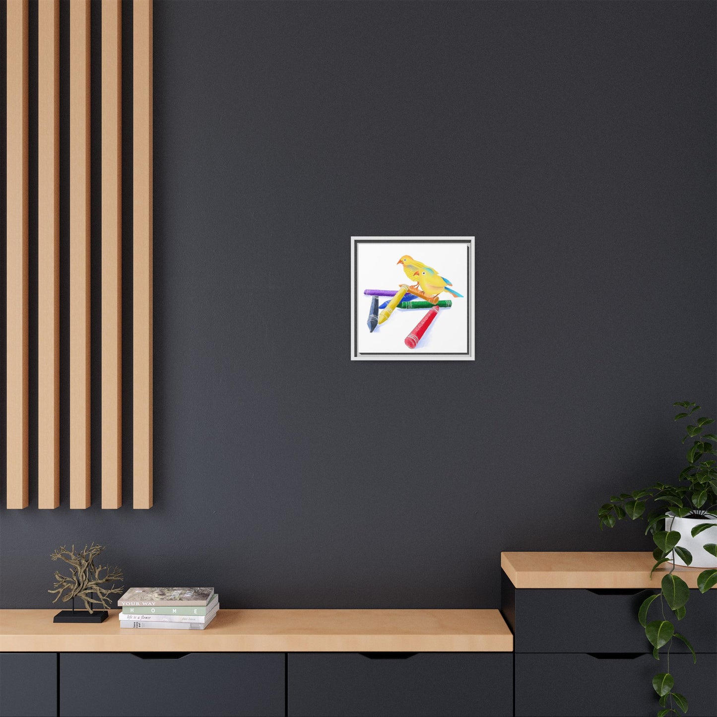 Jolly Birds Matte Canvas Framed