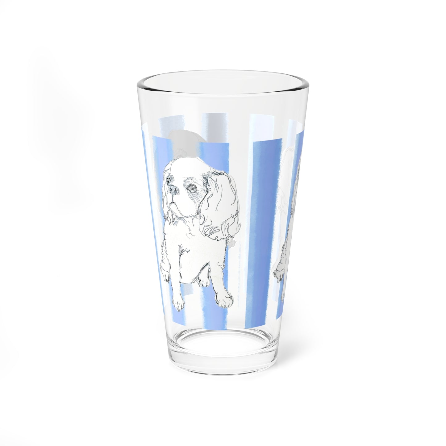 Dogi Fun Pint Glass, 16oz Cocker Spaniel