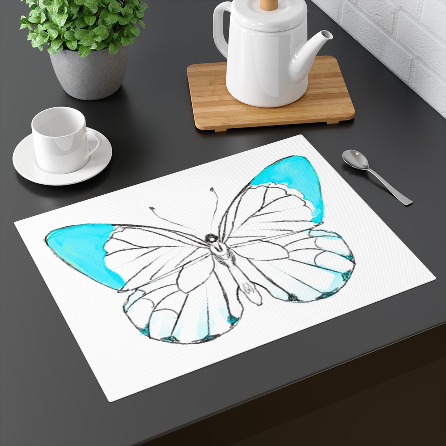 Chroma Aqua Placemat, 1pc