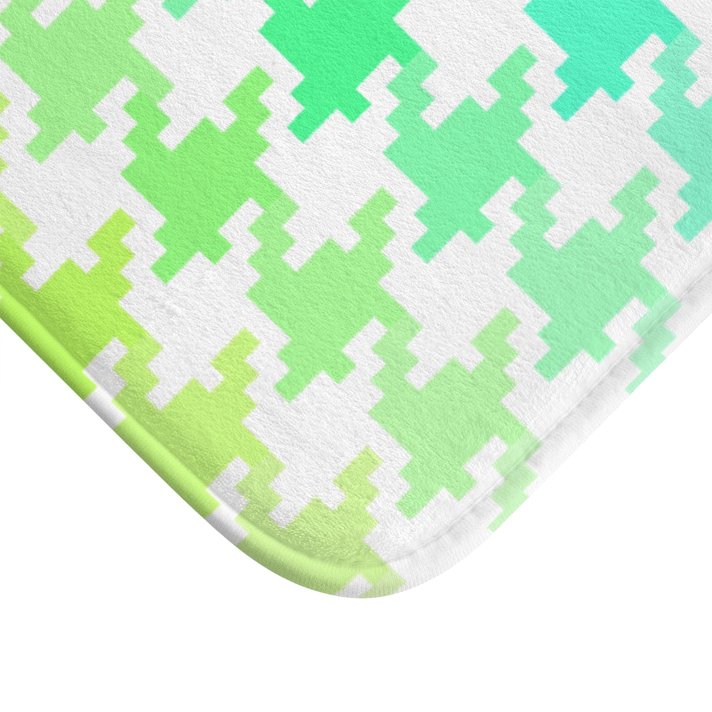 Bath Mats Houndstooth Green/Aqua