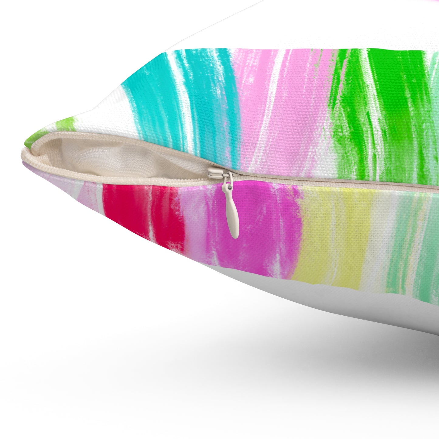 Mega Dot Polyester Square Pillow Birds