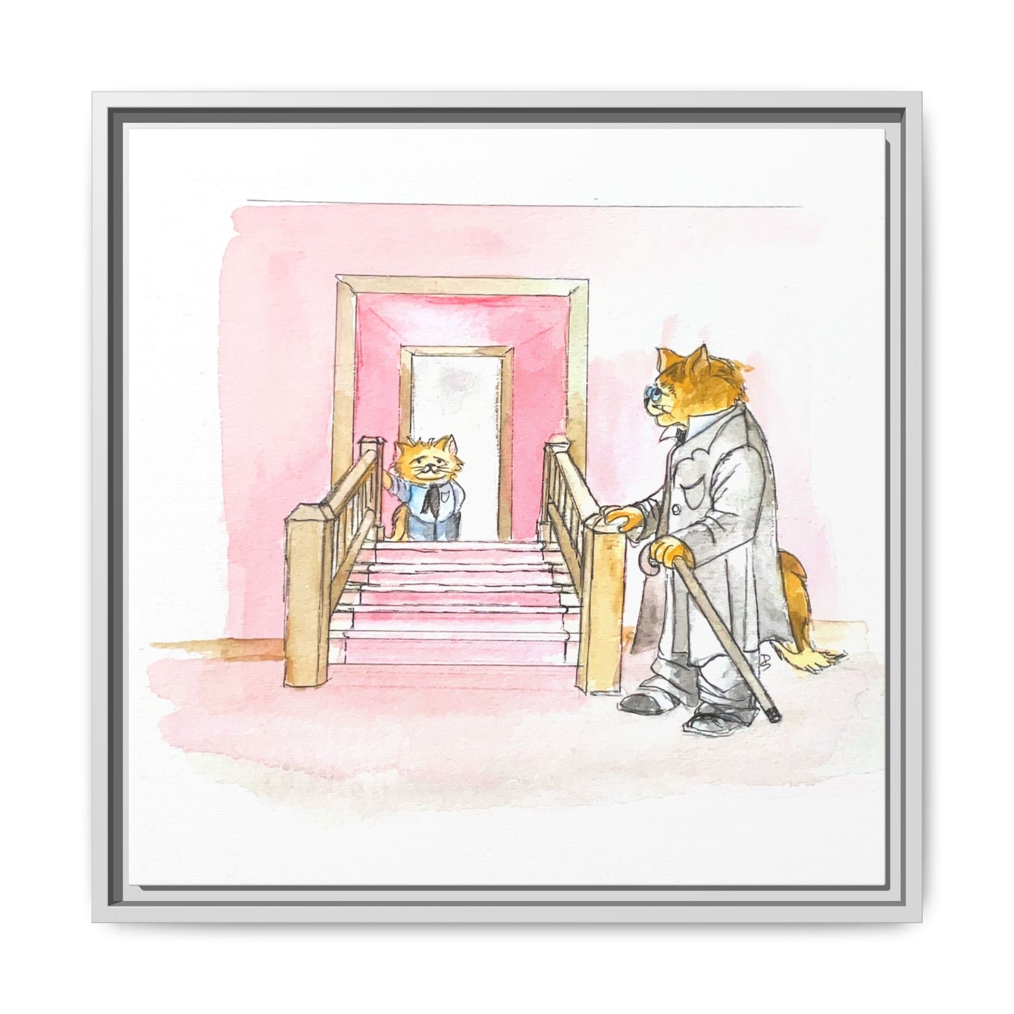 Kitty Fun Matte Canvas Framed