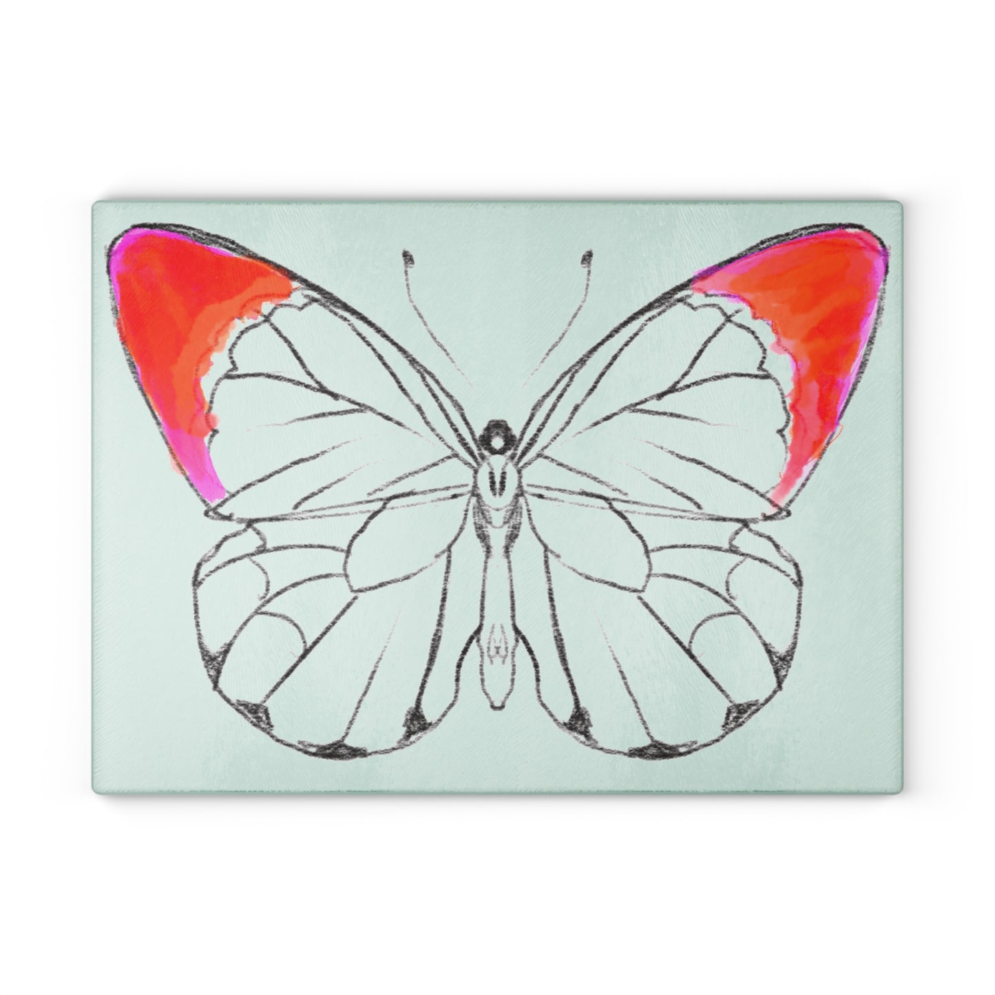 Chroma Glass Cutting Board Red