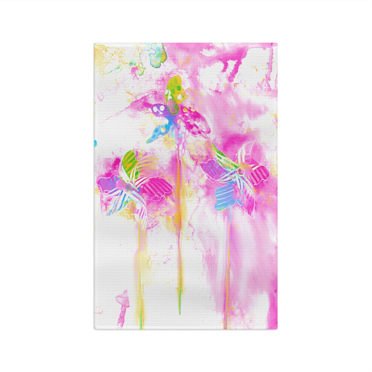 Dish Towels Microfiber Watercolor Pinwheels