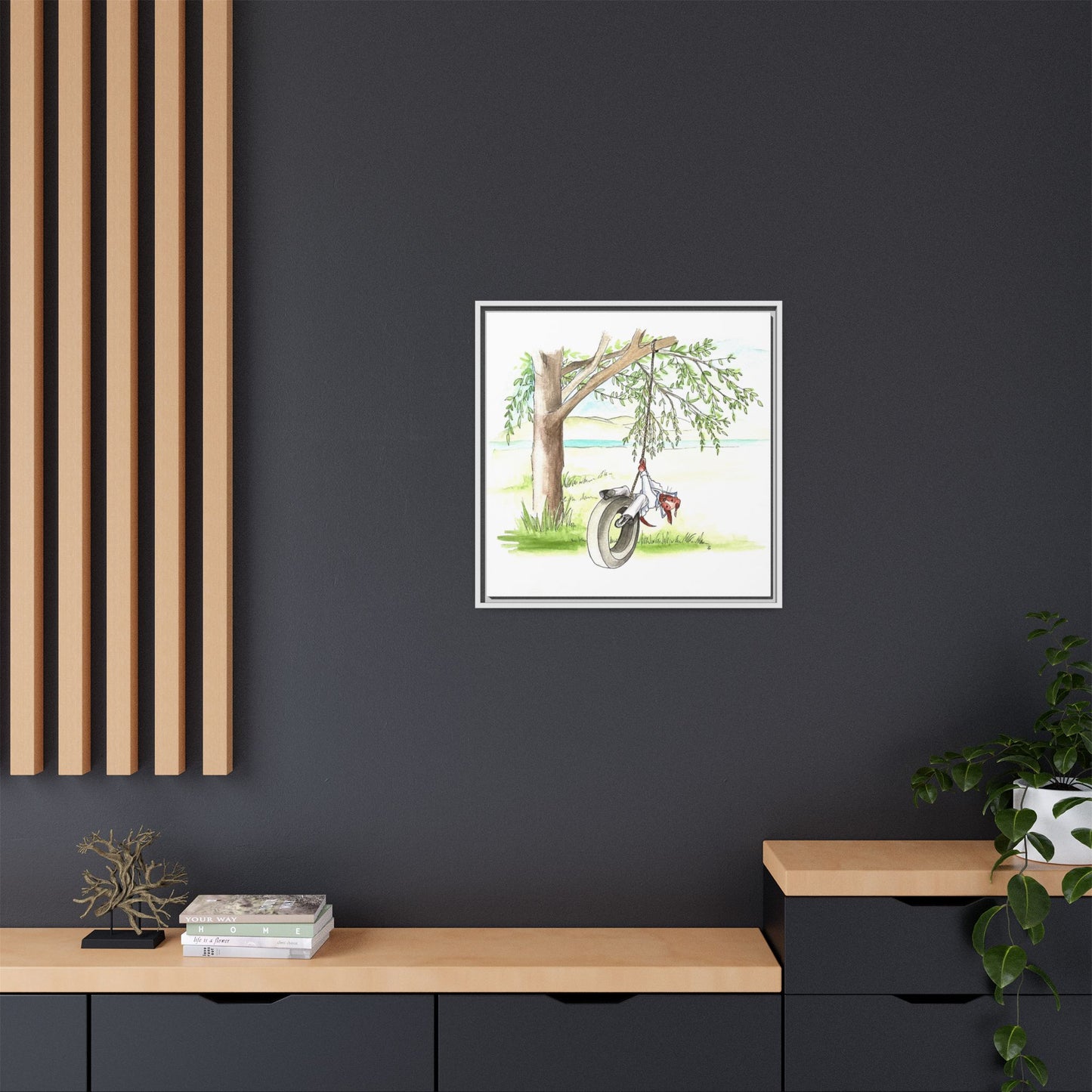 Dogi Fun Matte Canvas Framed