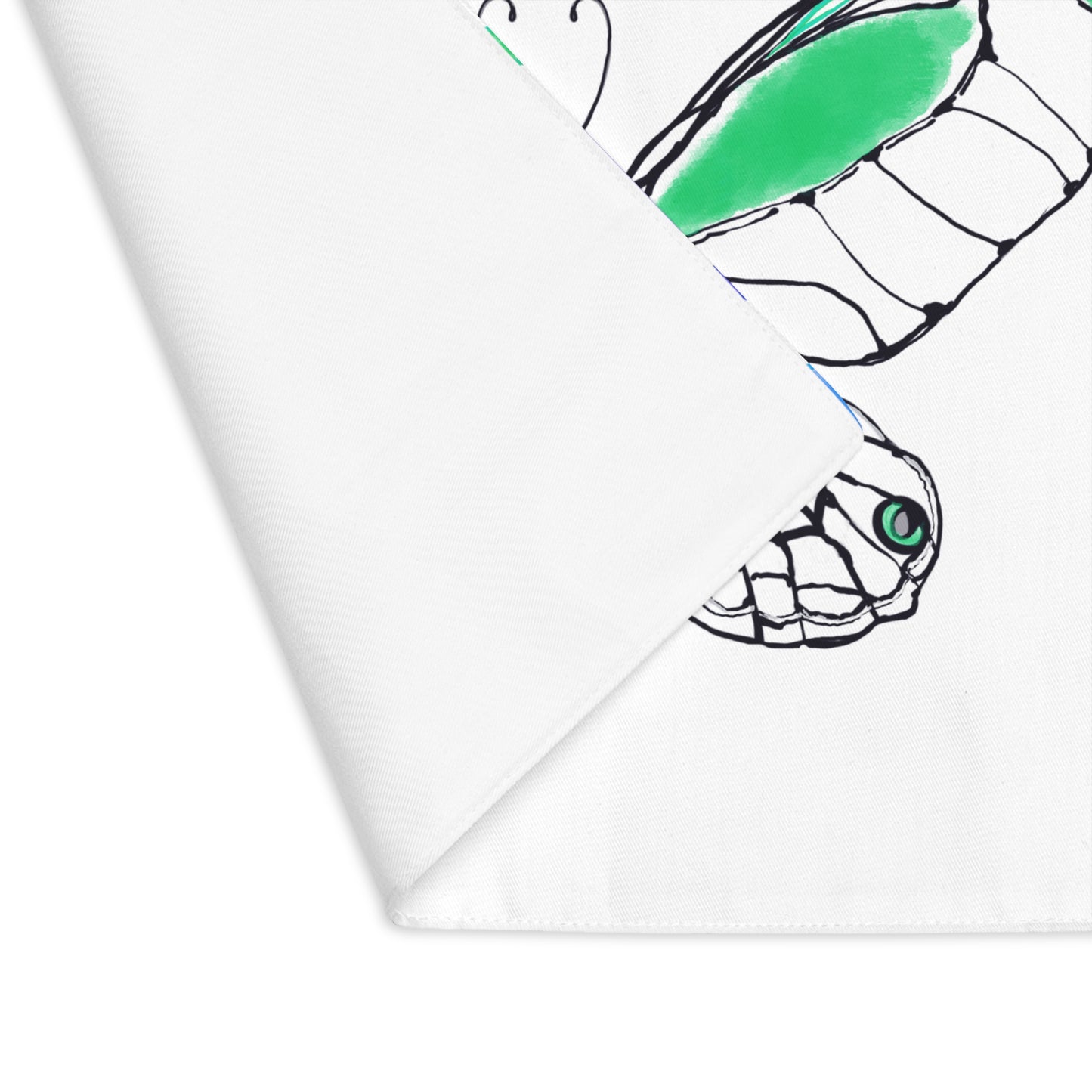 Butterfly Flutterstripe Placemat in Darker Green with Multi-color Stripe Border (1 pc) cotton