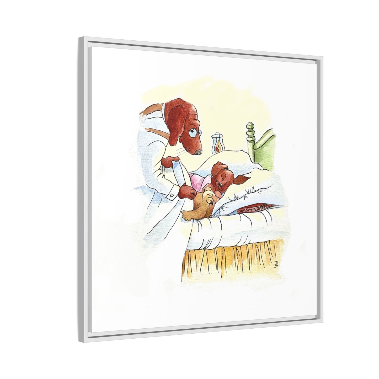 Dogi Fun Matte Canvas Framed