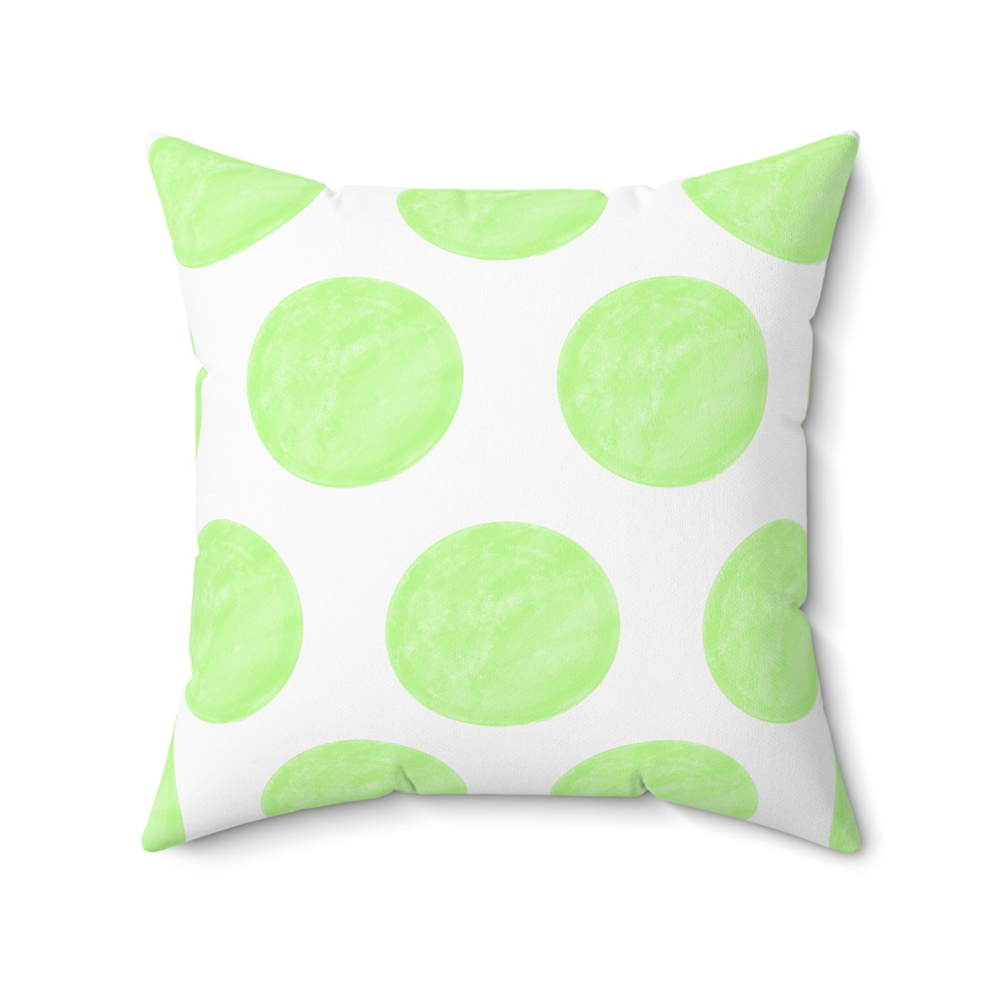 Polka Dot Palette Polyester Square Pillow light green