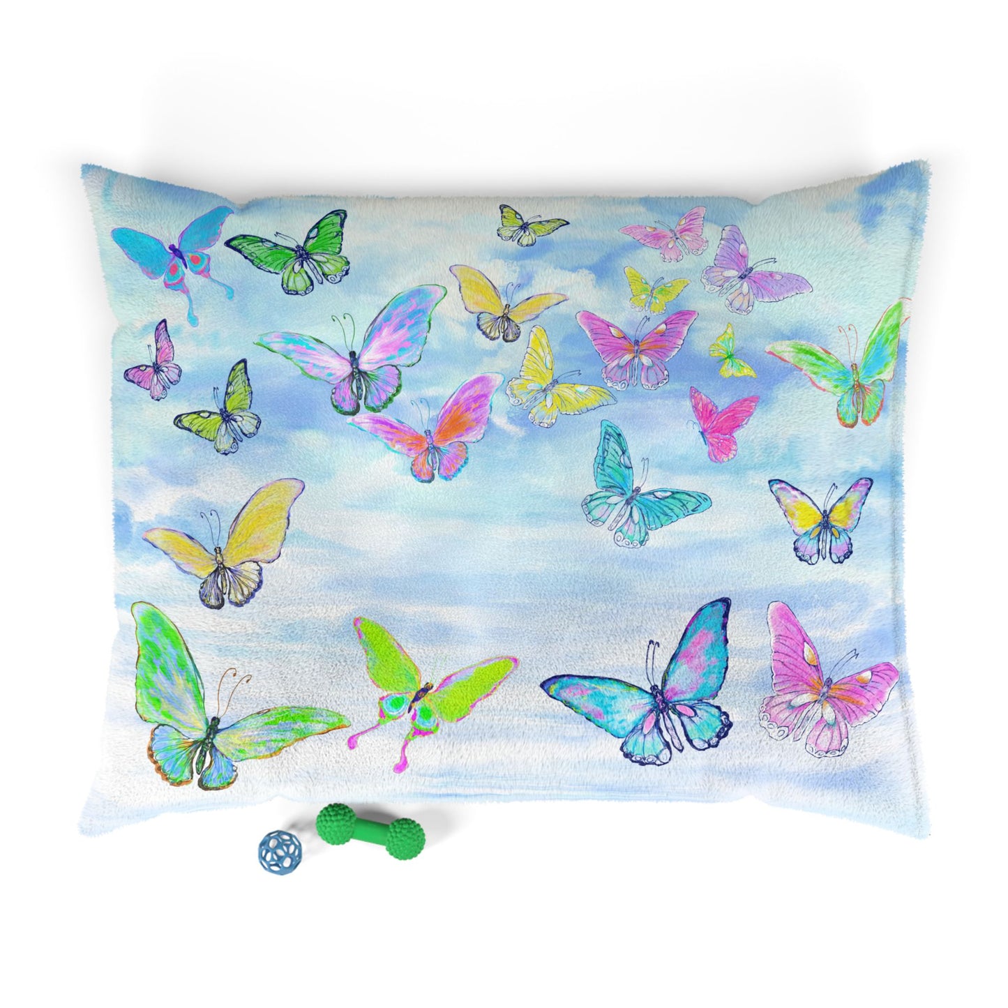 Dogi Butterfly Flutter Pet Bed Colorful Butterflies Blue Sky