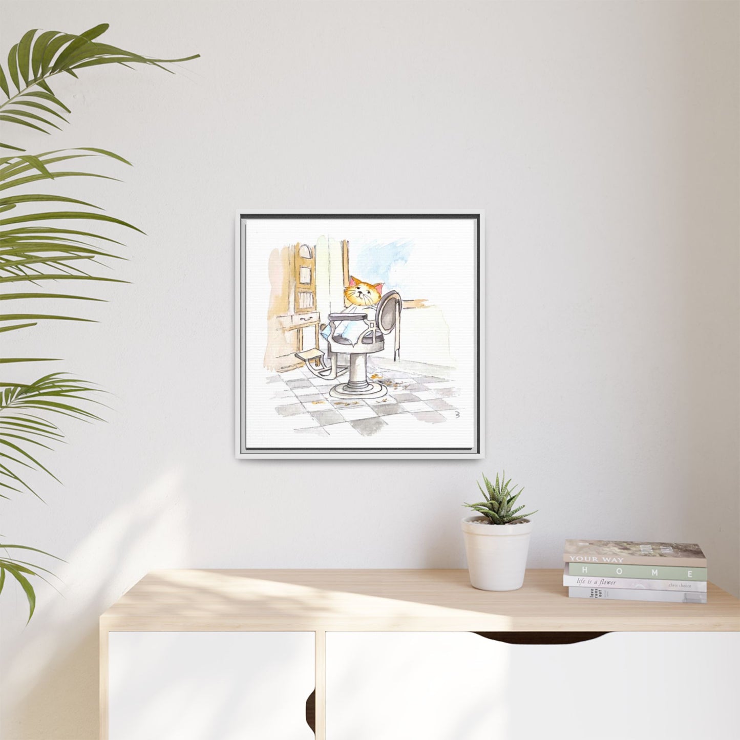 Kitty Fun Matte Canvas Framed