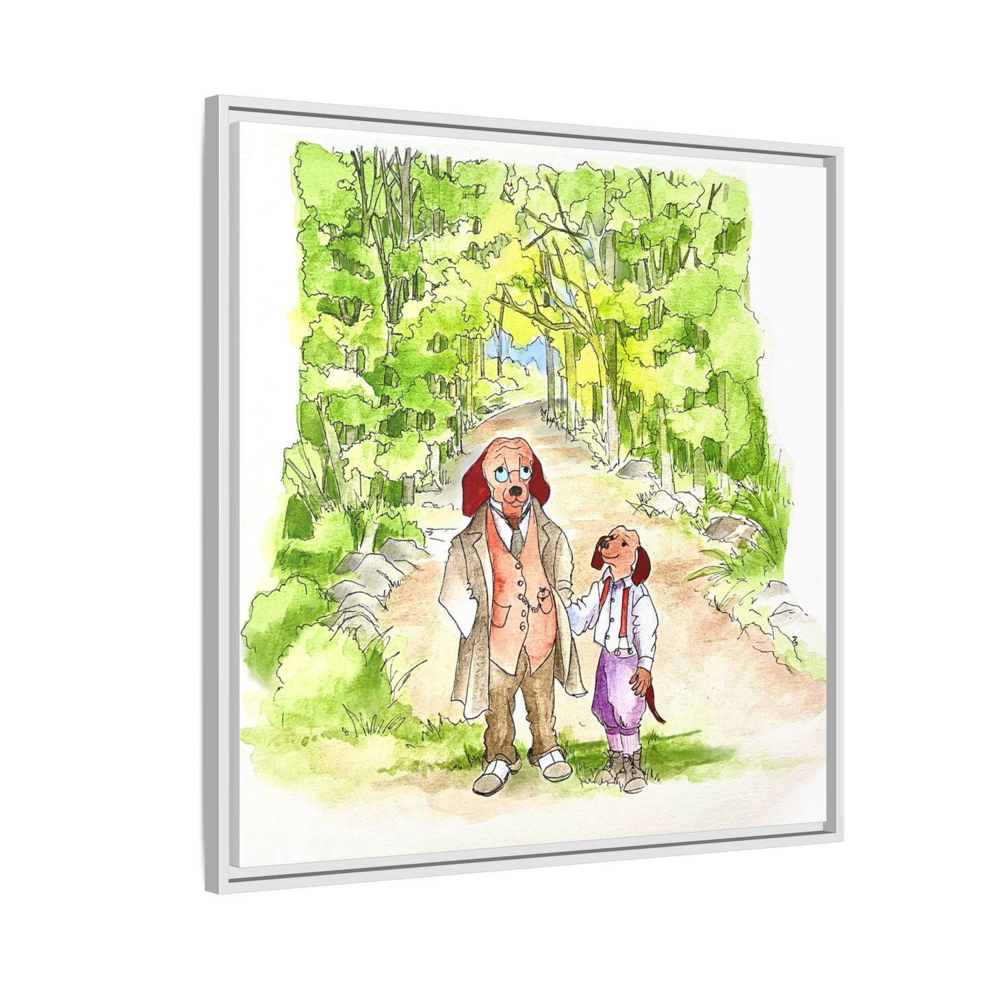 Dogi Fun Matte Canvas Framed