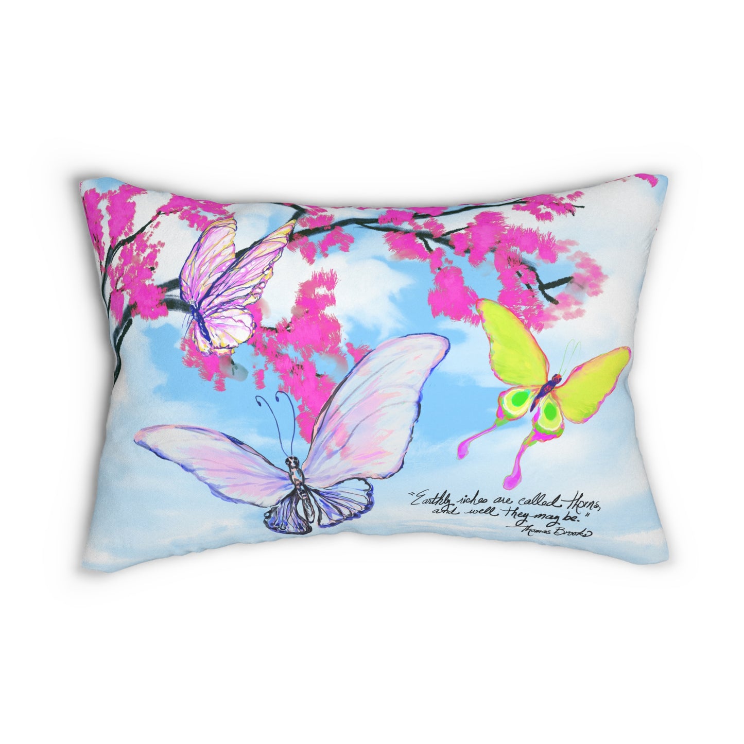 Blossom Whirl Lumbar Pillow Earthly Riches....