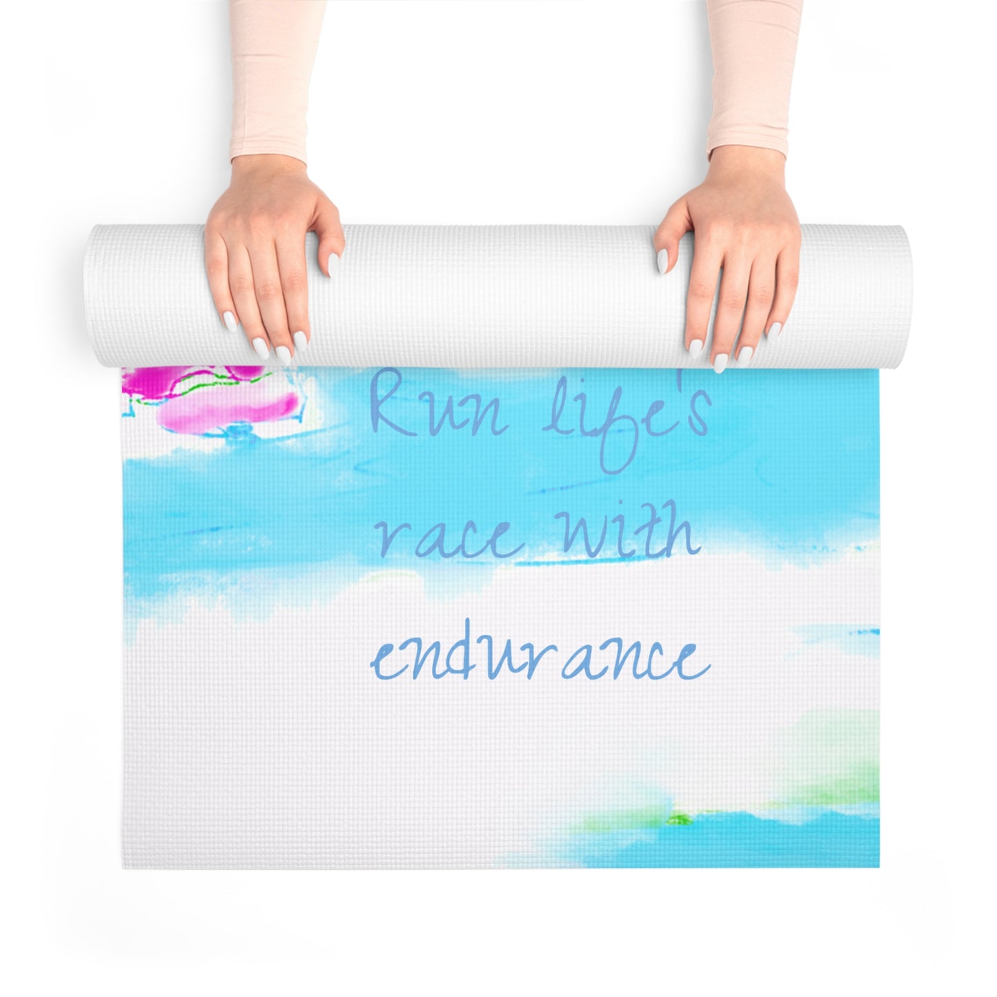 Joyful Landscape Exercise Mat Run life's race with endurance