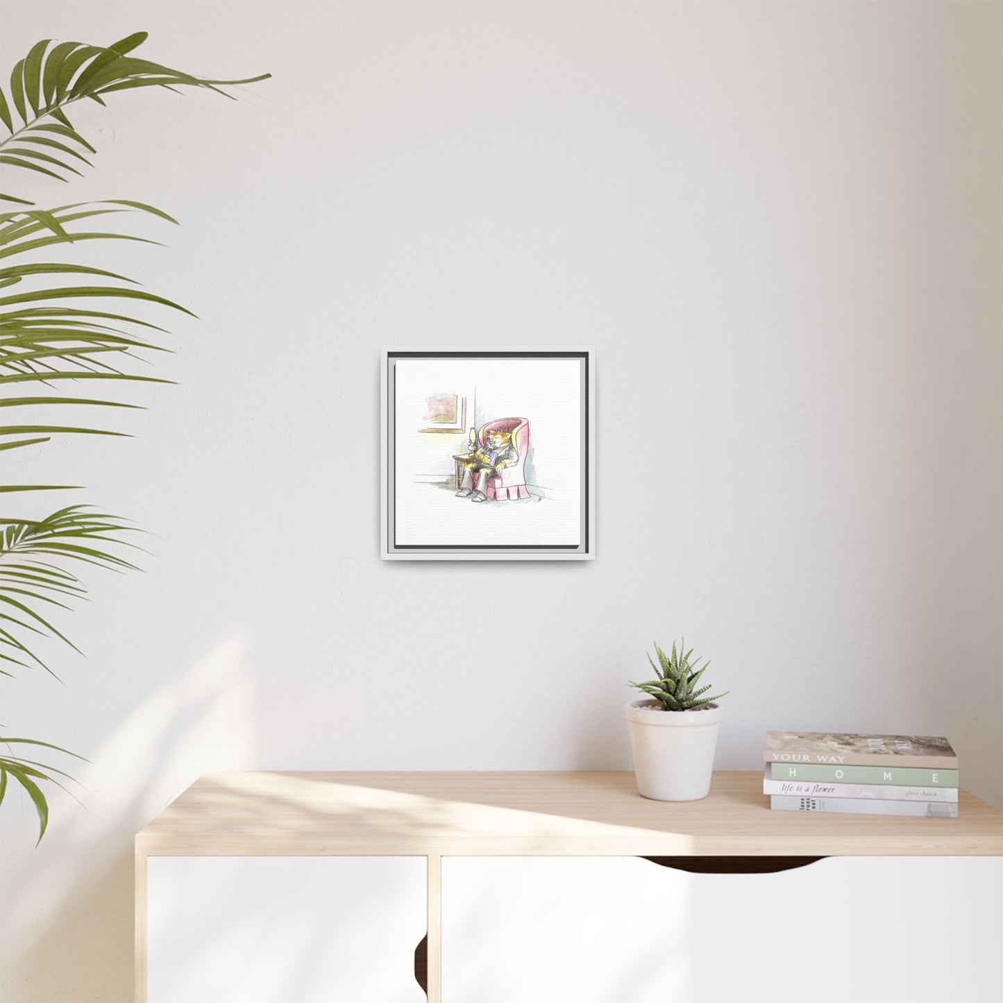 Kitty Fun Matte Canvas Framed