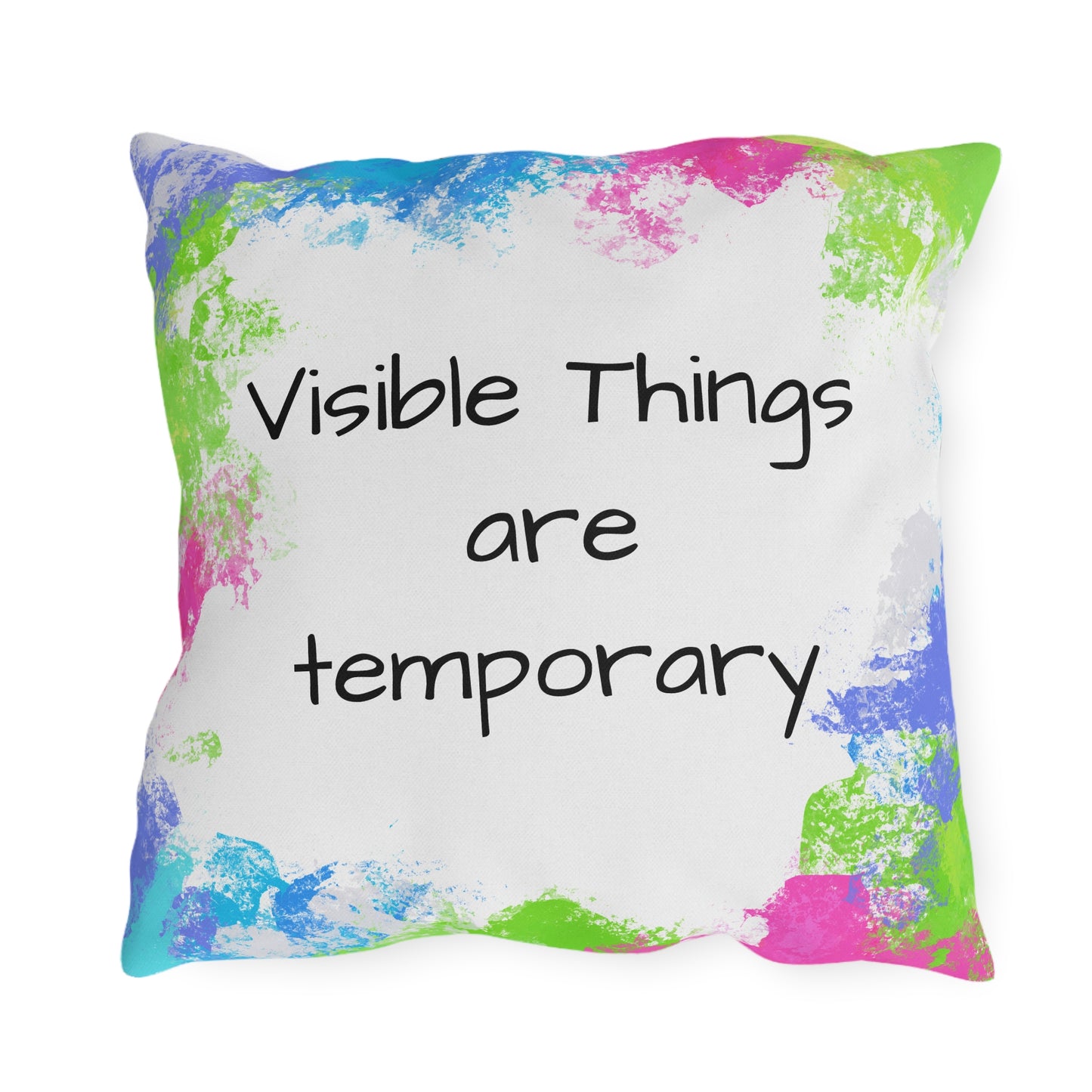 Swing Outdoor Pillow Visible things are temporary
