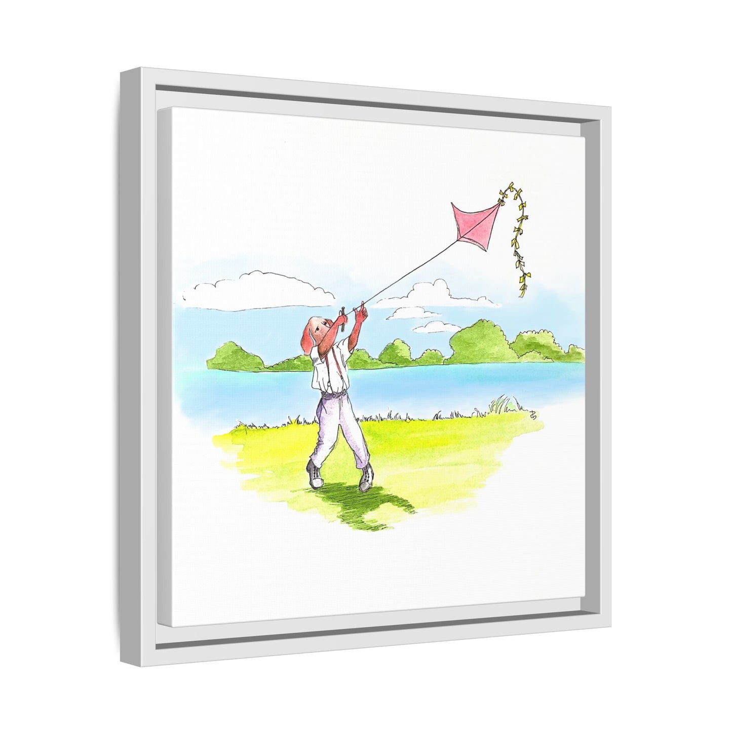 Dogi Fun Matte Canvas Framed