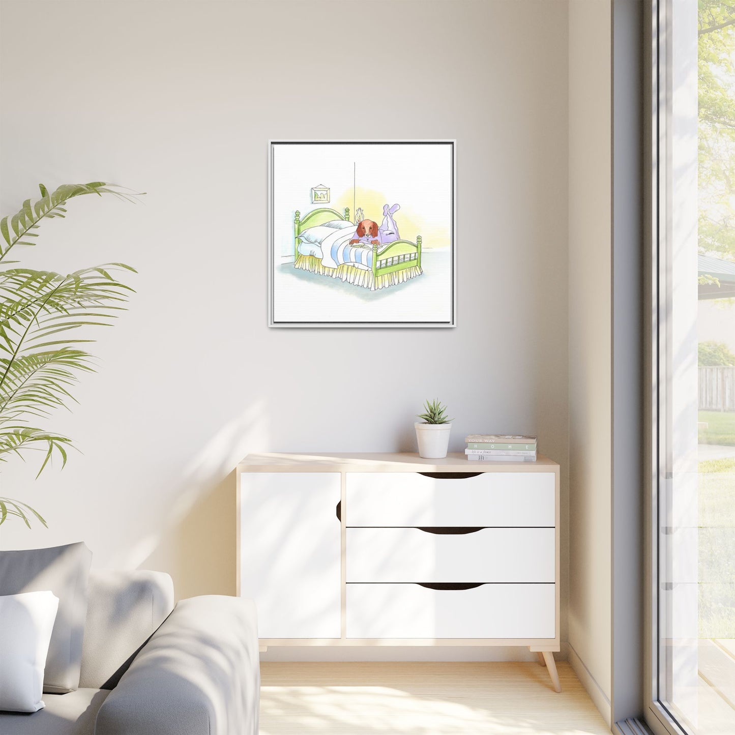 Dogi Fun Matte Canvas Framed
