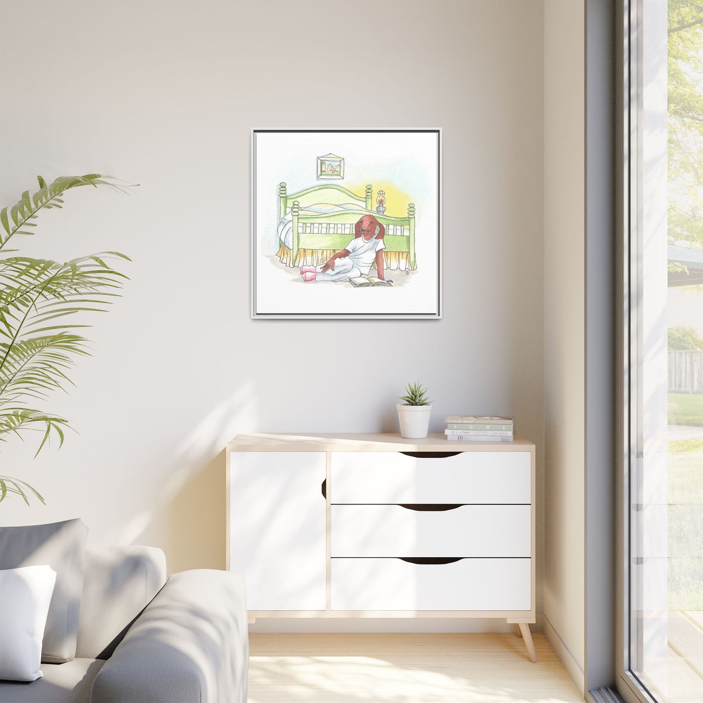 Dogi Fun Matte Canvas Framed