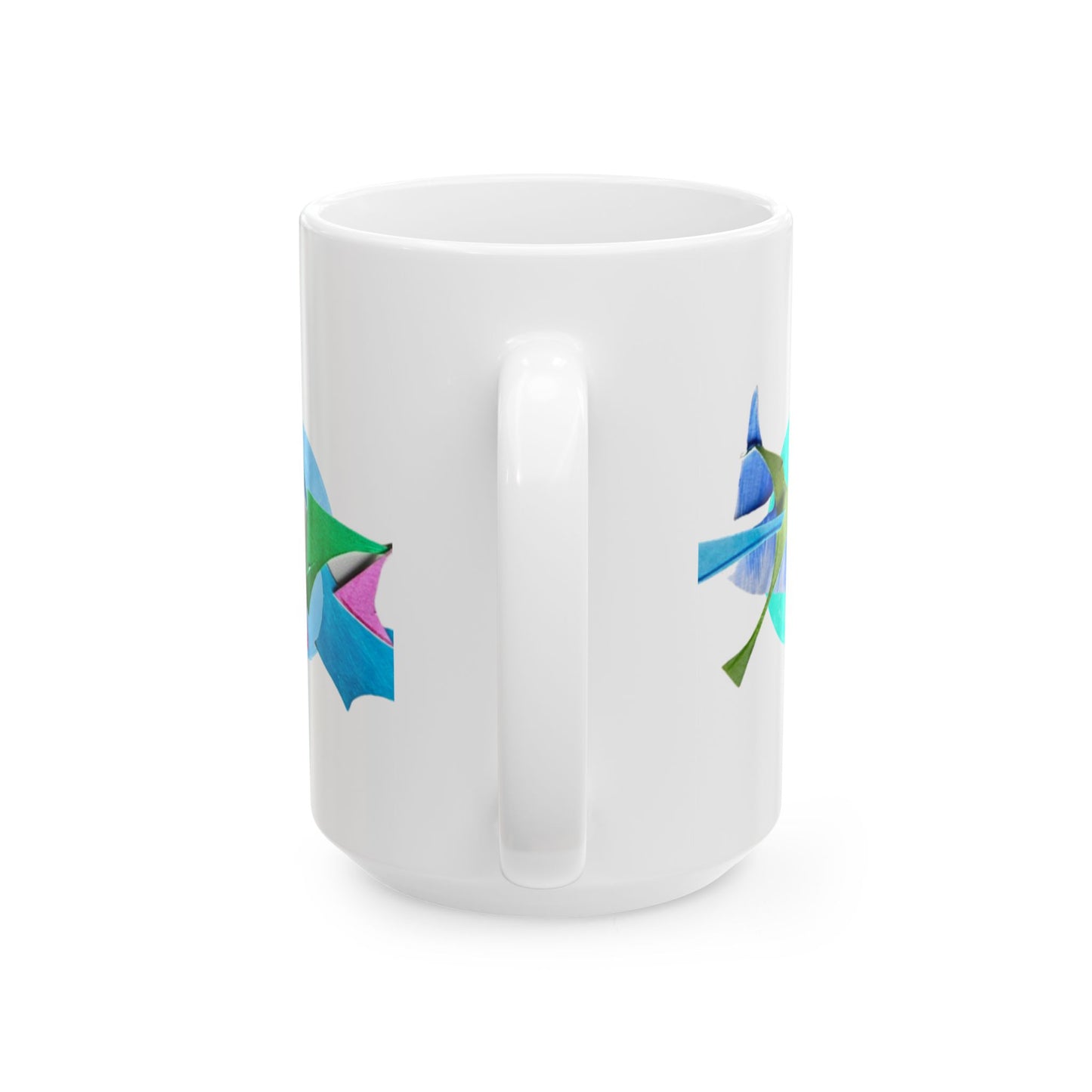 Pattern Play Mug Aqua Red Blue