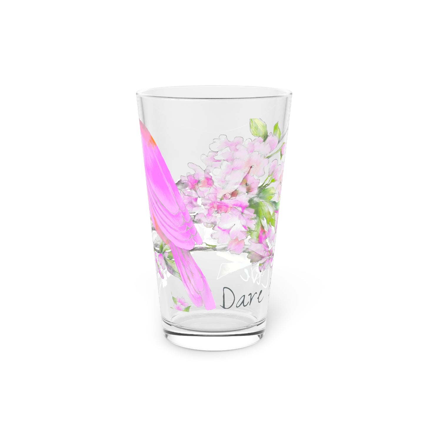 Cherry Chirp Pint Glass "Dare to Live"