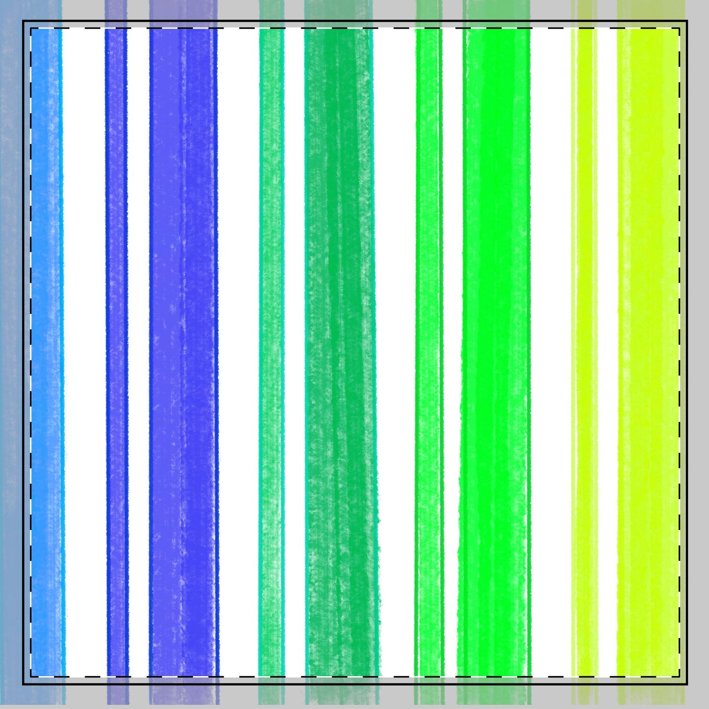 Butterfly Flutterstripe Poly Twill Napkin, Blue/Green, Fabric Background Bright White