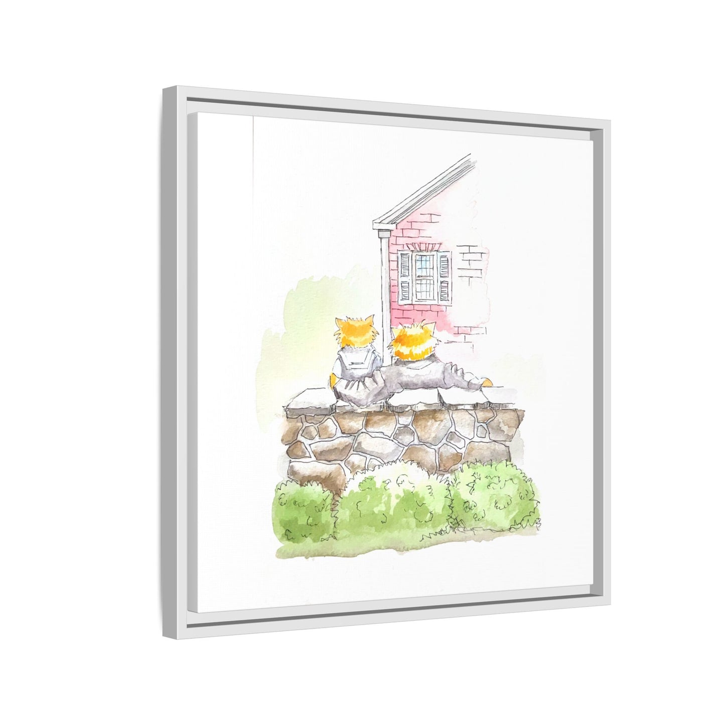 Kitty Fun Matte Canvas Framed