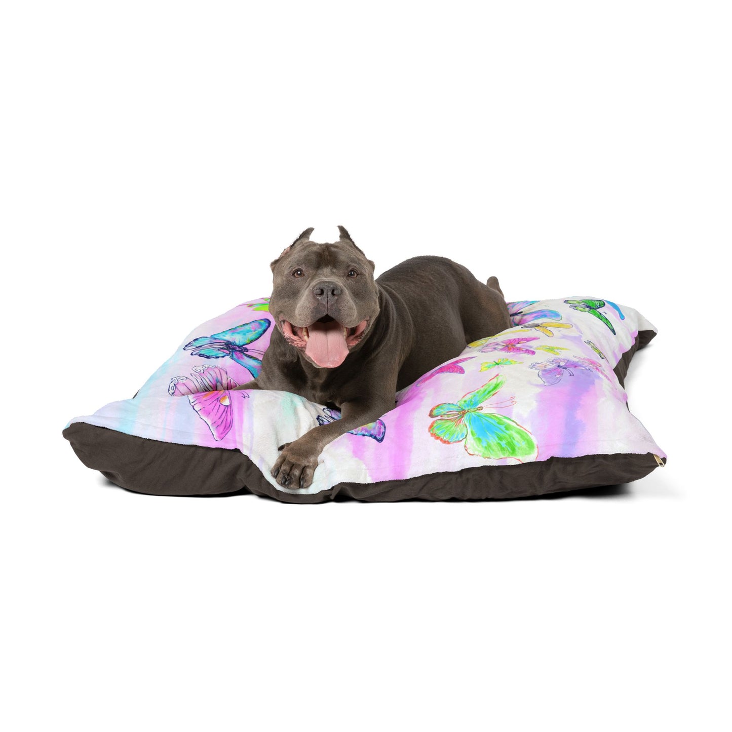 Dogi Butterfly Flutter Pet Bed Colorful Butterflies Pink Sky