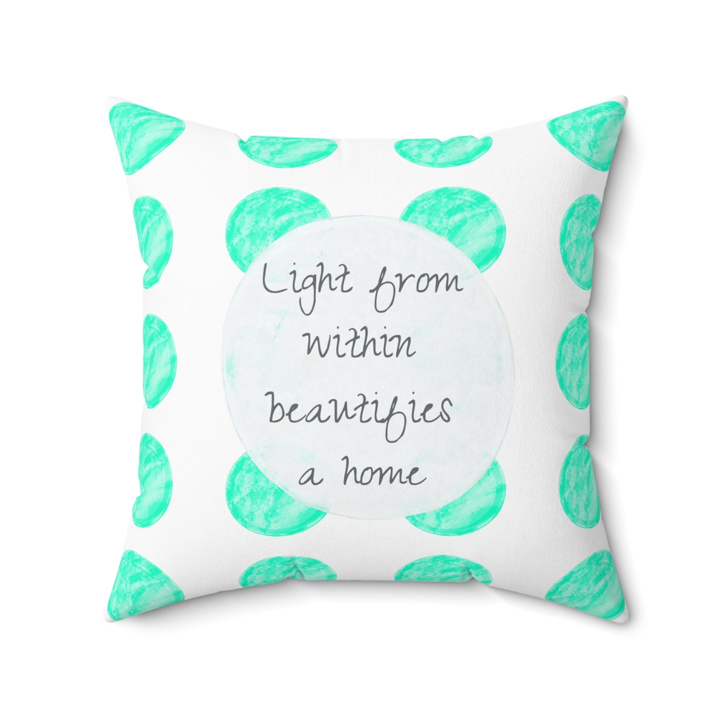 Polka Dot Joy Pillow "Light from within beautifies a home"