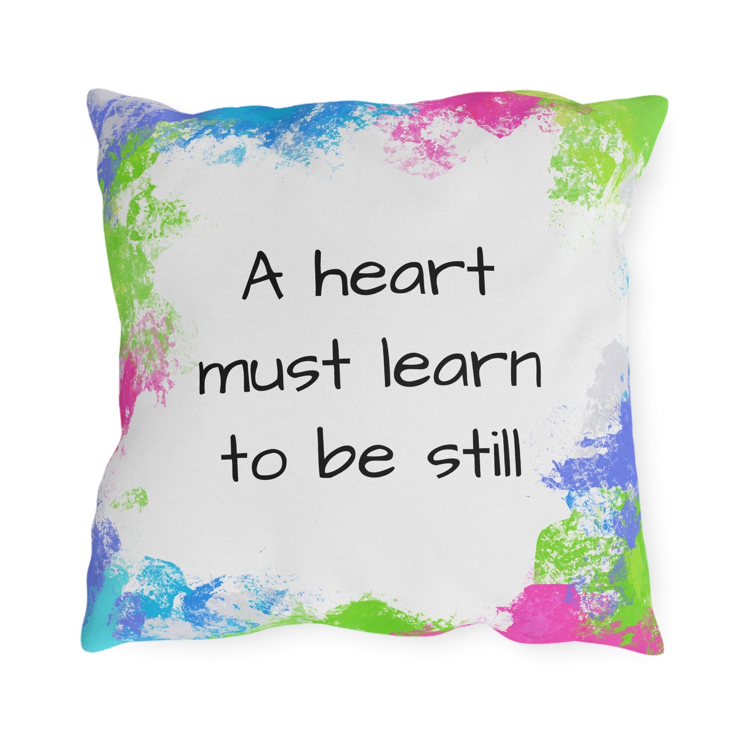 Butterfly Swing Outdoor Pillow A heart must learn to be still