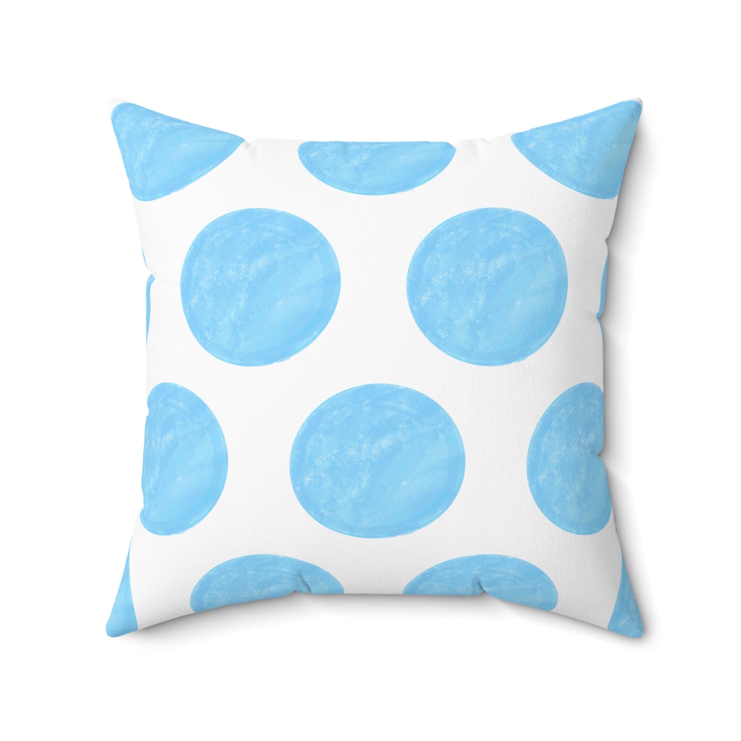 Polka Dot Palette Polyester Square Pillow light blue