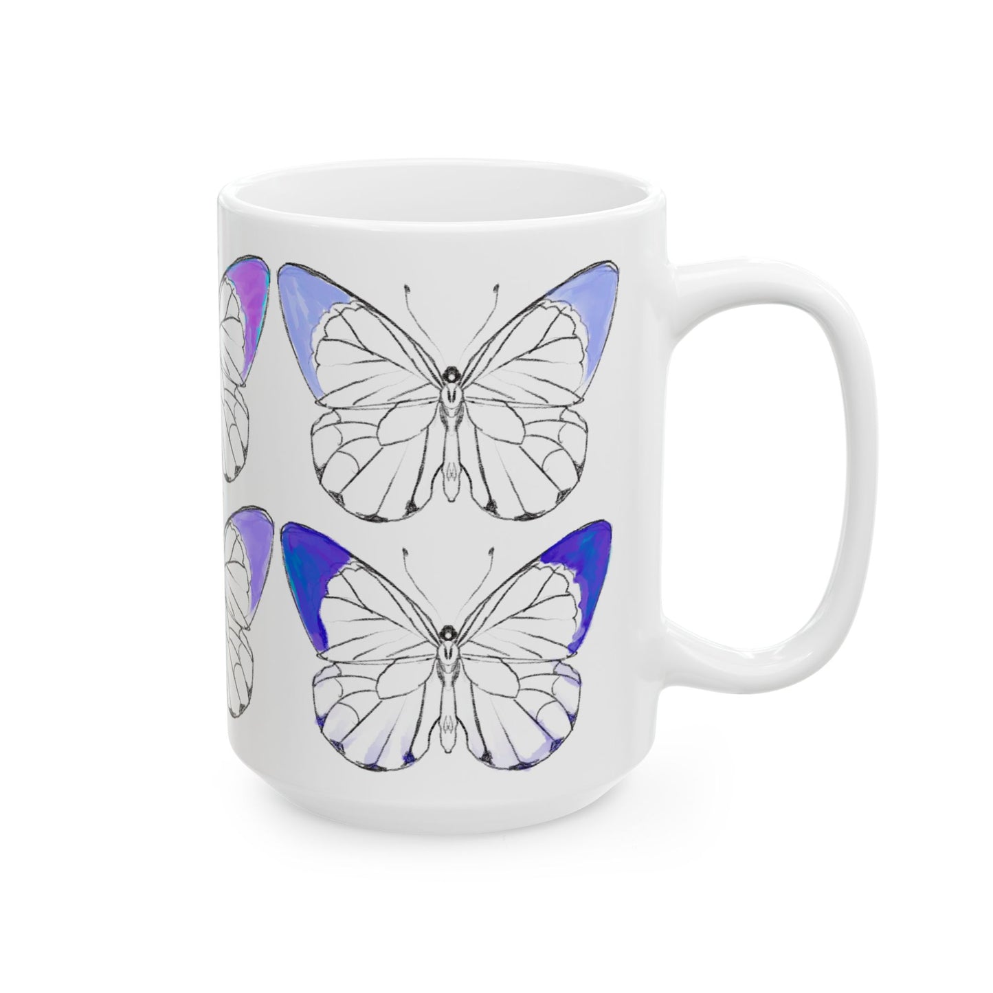 Chroma Ceramic Mug, (11oz, 15oz) Periwinkle Blue