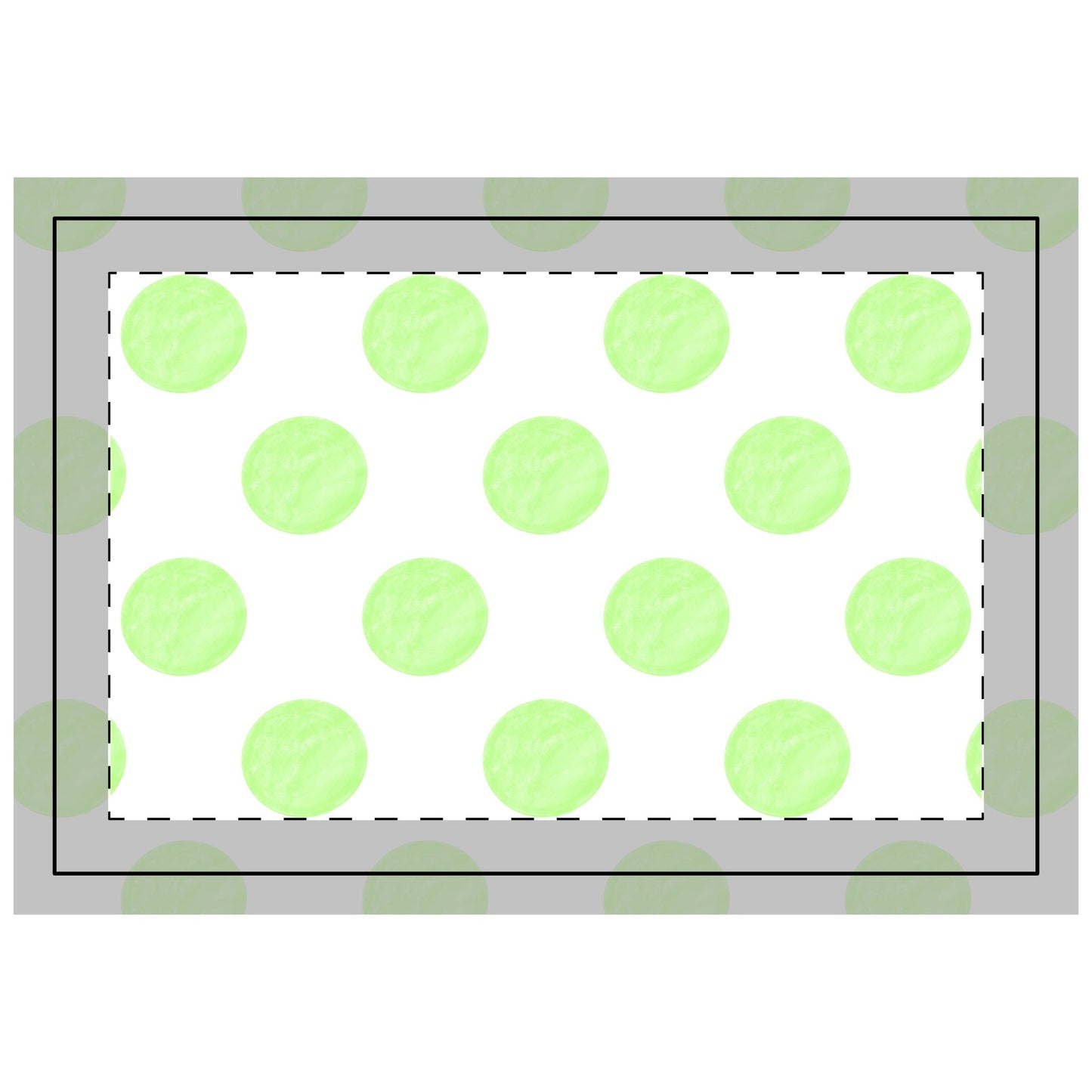 Polka Dot Polyester Quilted Placemat- Polka Dot Lime